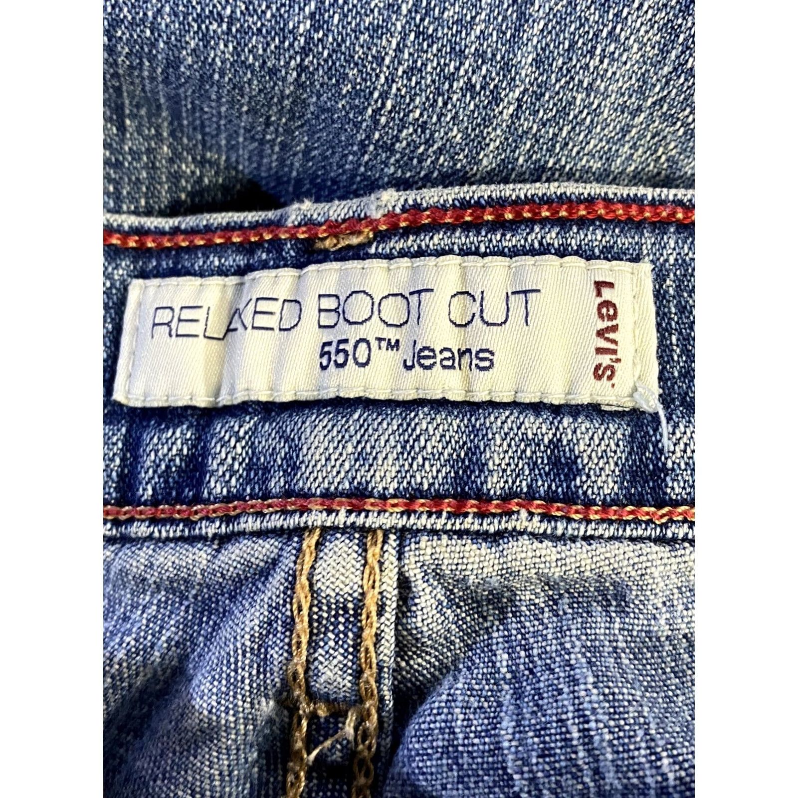 Levi's Levis 550 Jeans Womens Blue Relaxed Bootcut Medium Wash Denim Casuals sz 8 med Size 30" / US 8 / IT 44 - 6 Thumbnail