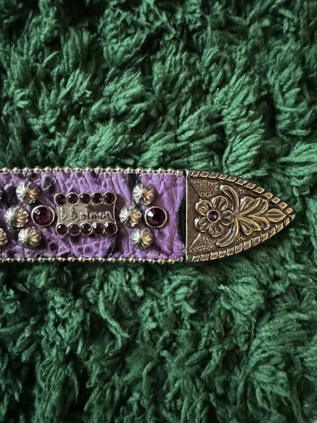 B.B Simon Purple Trojan Belt