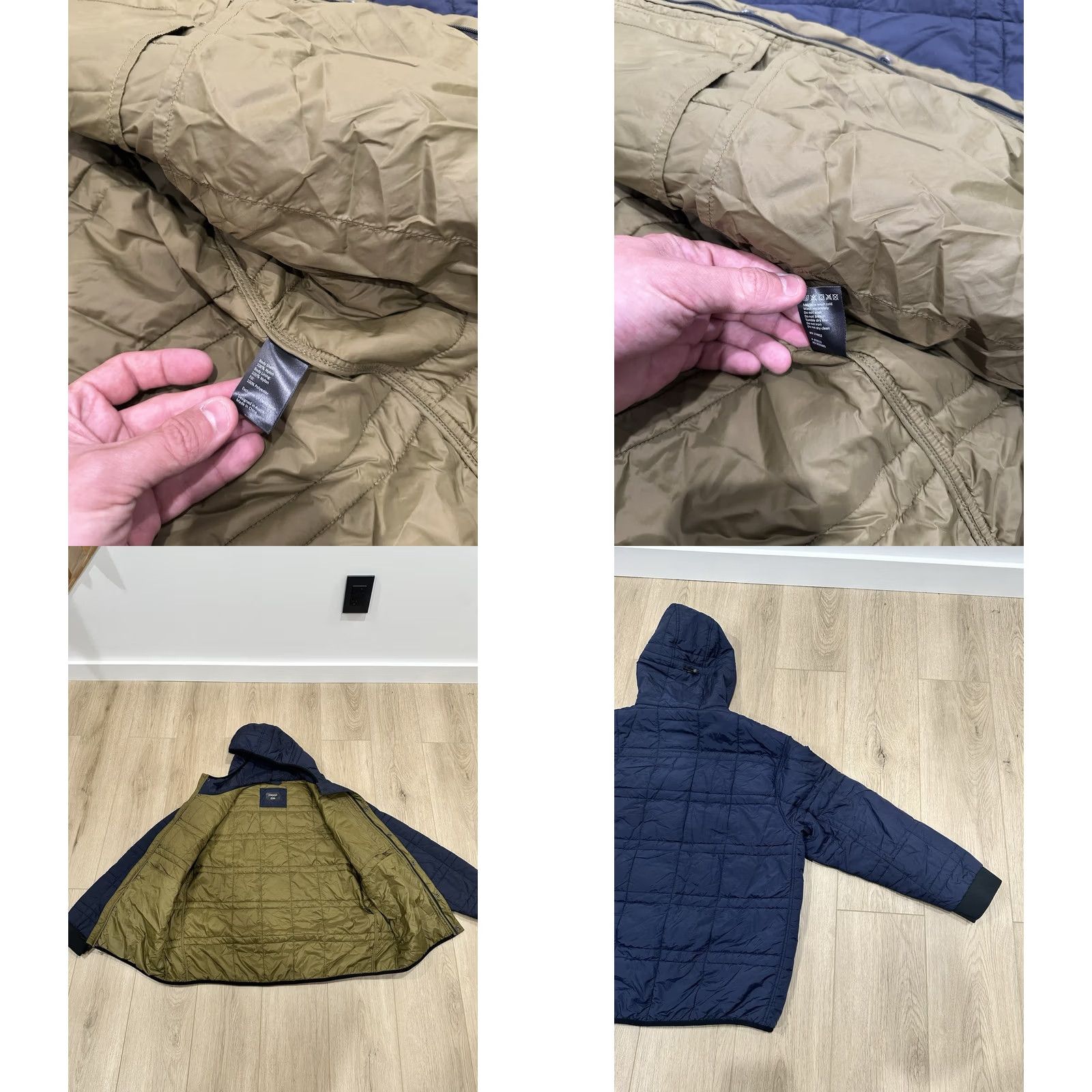 Vintage VINTAGE? PROOF Moonweight Hooded Jacket 2XL Men Blue Nylon Puffer Jacket Hoodie Zip Quilt Lightweight Winter Fall Spring Size US XXL / EU 58 / 5 - 8 Thumbnail