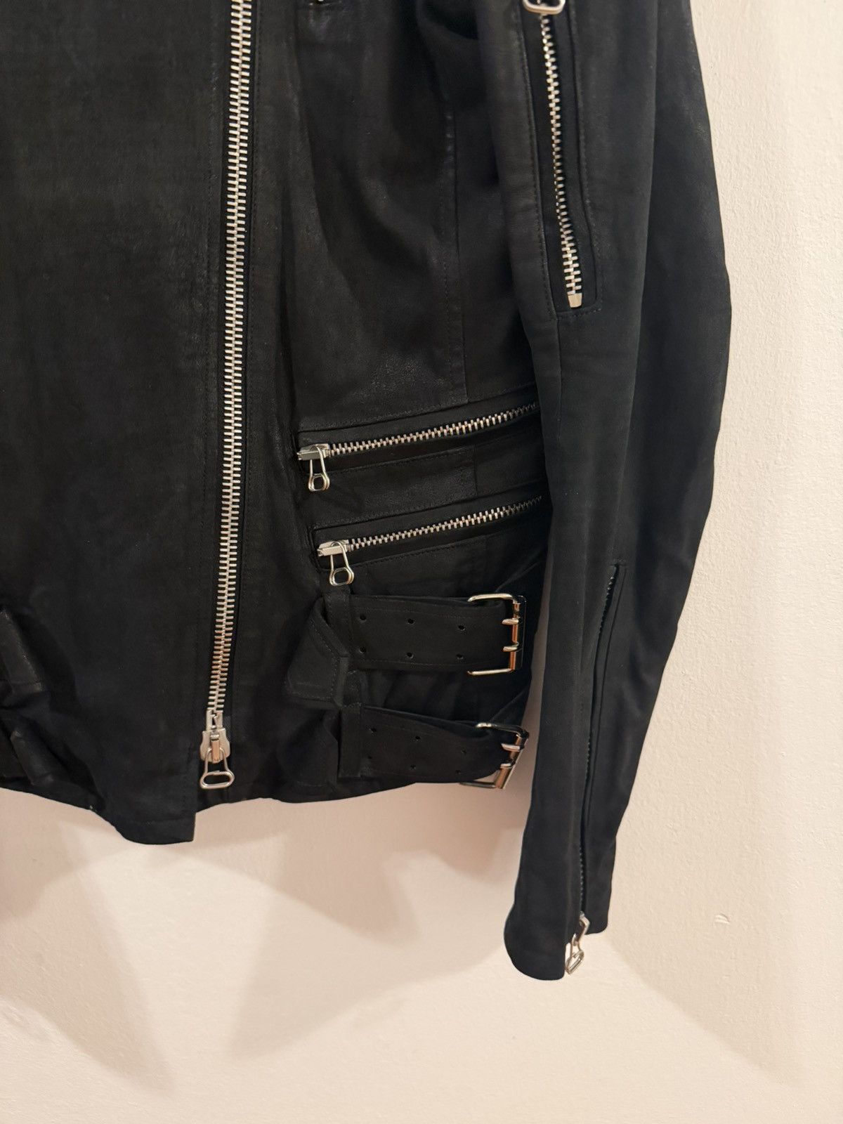 Balmain FW09 Balmain Double Belted Blistered Lambskin Biker Jacket Size US S / EU 44-46 / 1 - 7 Thumbnail