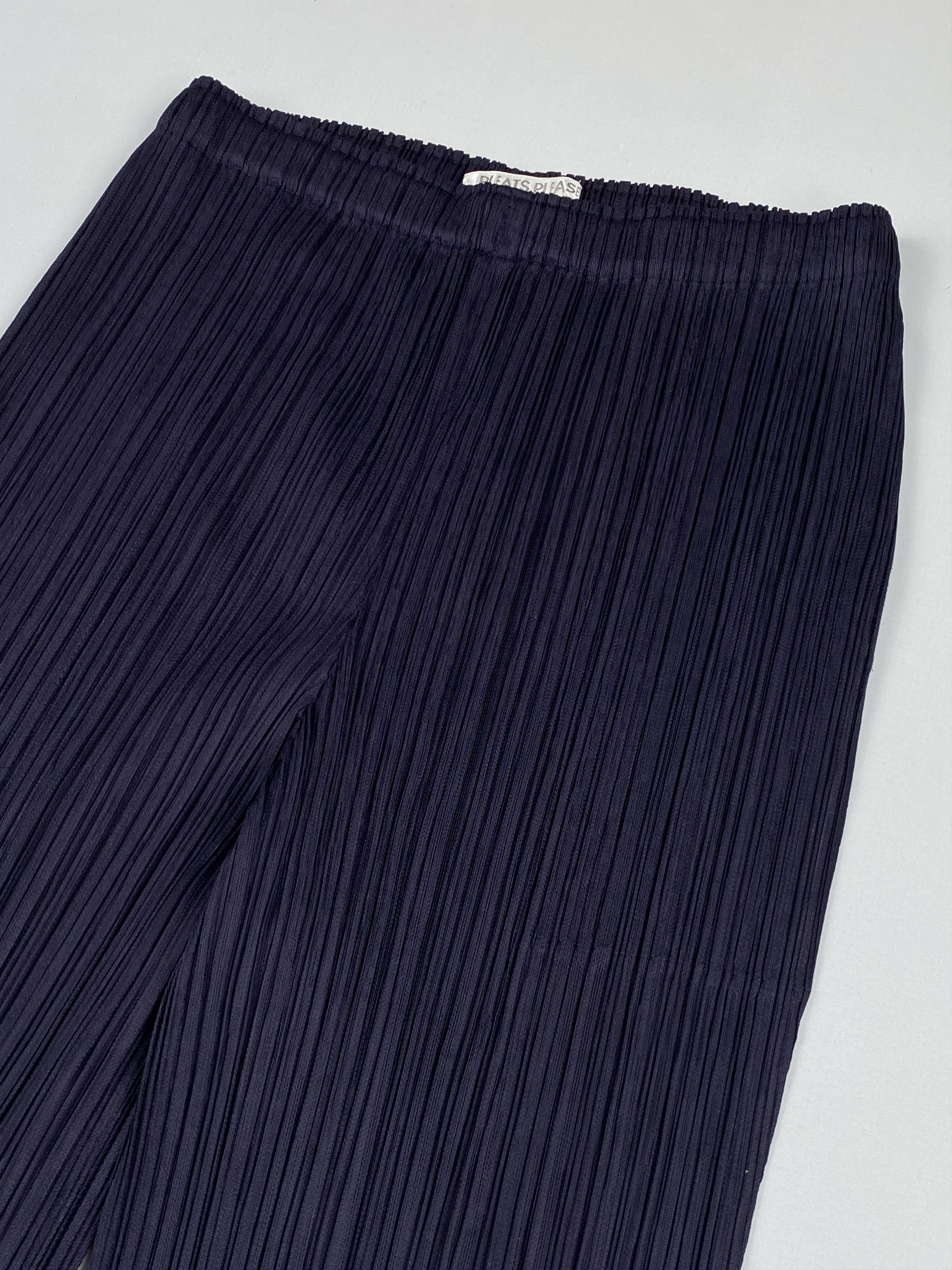 Pleats Please Issey Miyake Straight Leg Pleated Trousers Size 23" - 5 Thumbnail