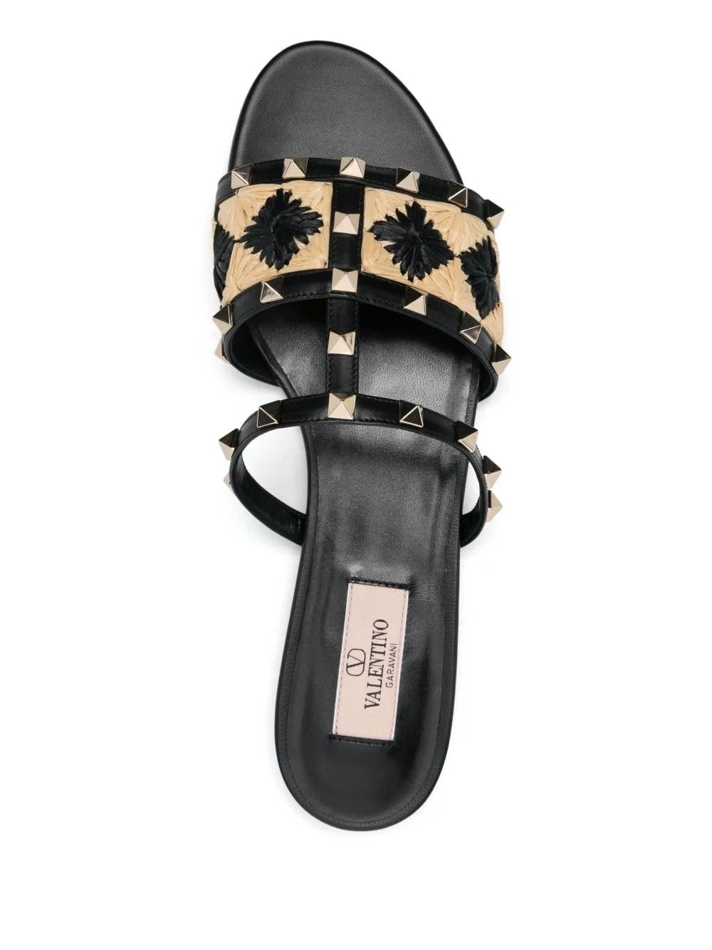 Valentino os11x0126 Rockstud Slides in Black Size US 7 / IT 37 - 4 Thumbnail
