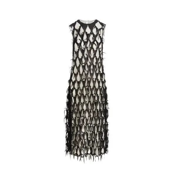 Maison Margiela o1y0625 Maxi Dress in Black/White Size S / US 4 / IT 40 - 1 Thumbnail