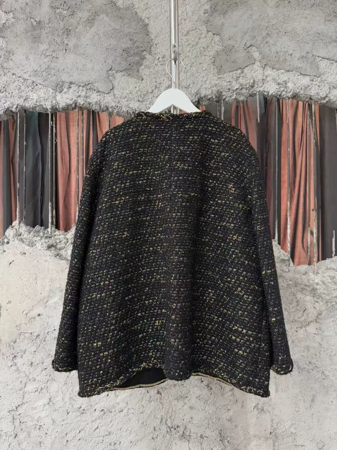 Chanel Chanel Black Gold T Four Pocket Coat Size US XS / EU 42 / 0 - 2 Thumbnail