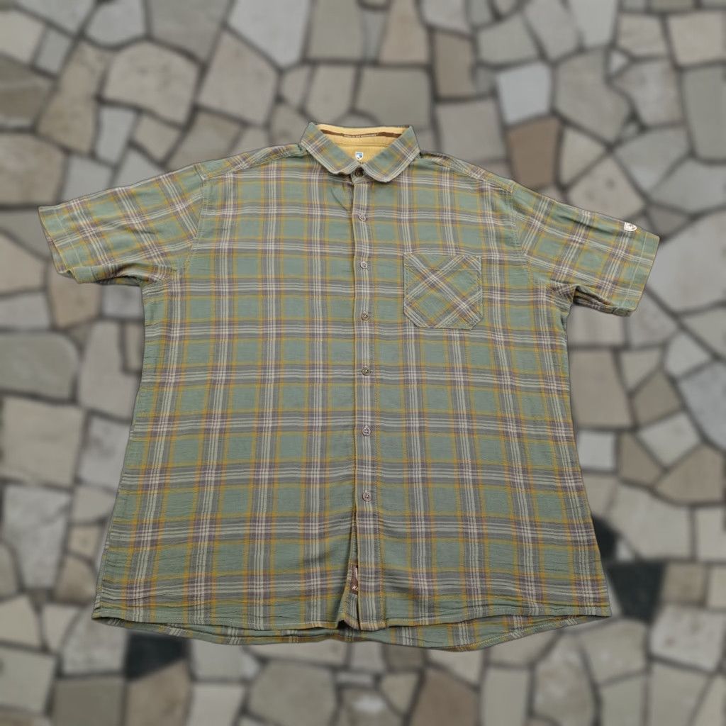 Vintage Kuhl Button-Up Shirt Men's XL Green Plaid Organic Cotton Hiking Outdoor Trail Size US XL / EU 56 / 4 - 1 Thumbnail