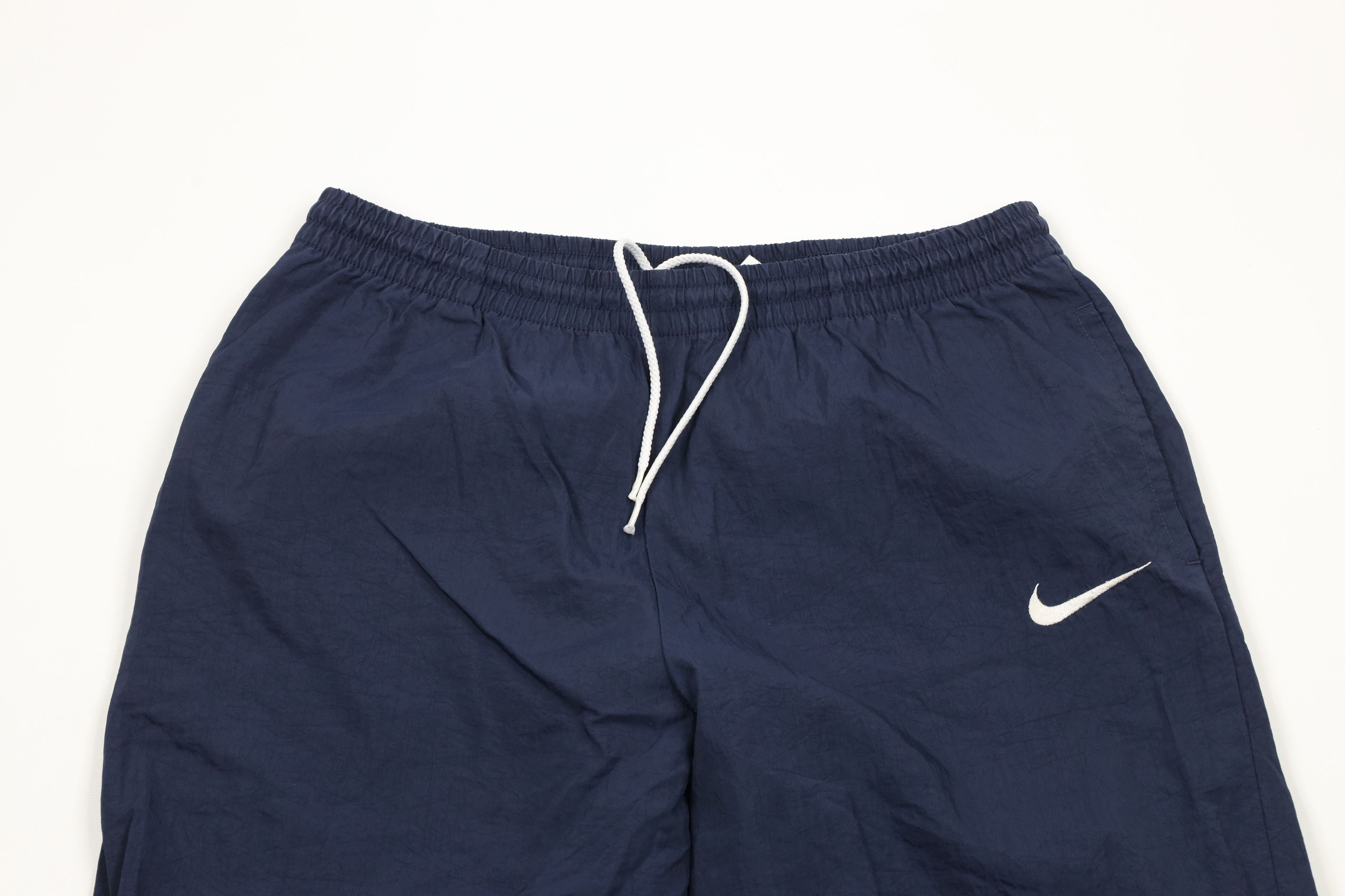Nike Vintage 90s Nike Scott Mini Swoosh Nylon Joggers Pants Blue Size US 38 / EU 54 - 2 Thumbnail