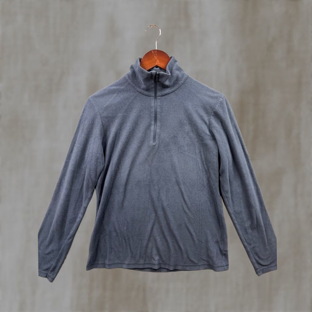 Vintage Columbia Sweater Quarter Zip Fleece Pullover Mock Neck Mens M Gray Size US M / EU 48-50 / 2 - 1 Thumbnail