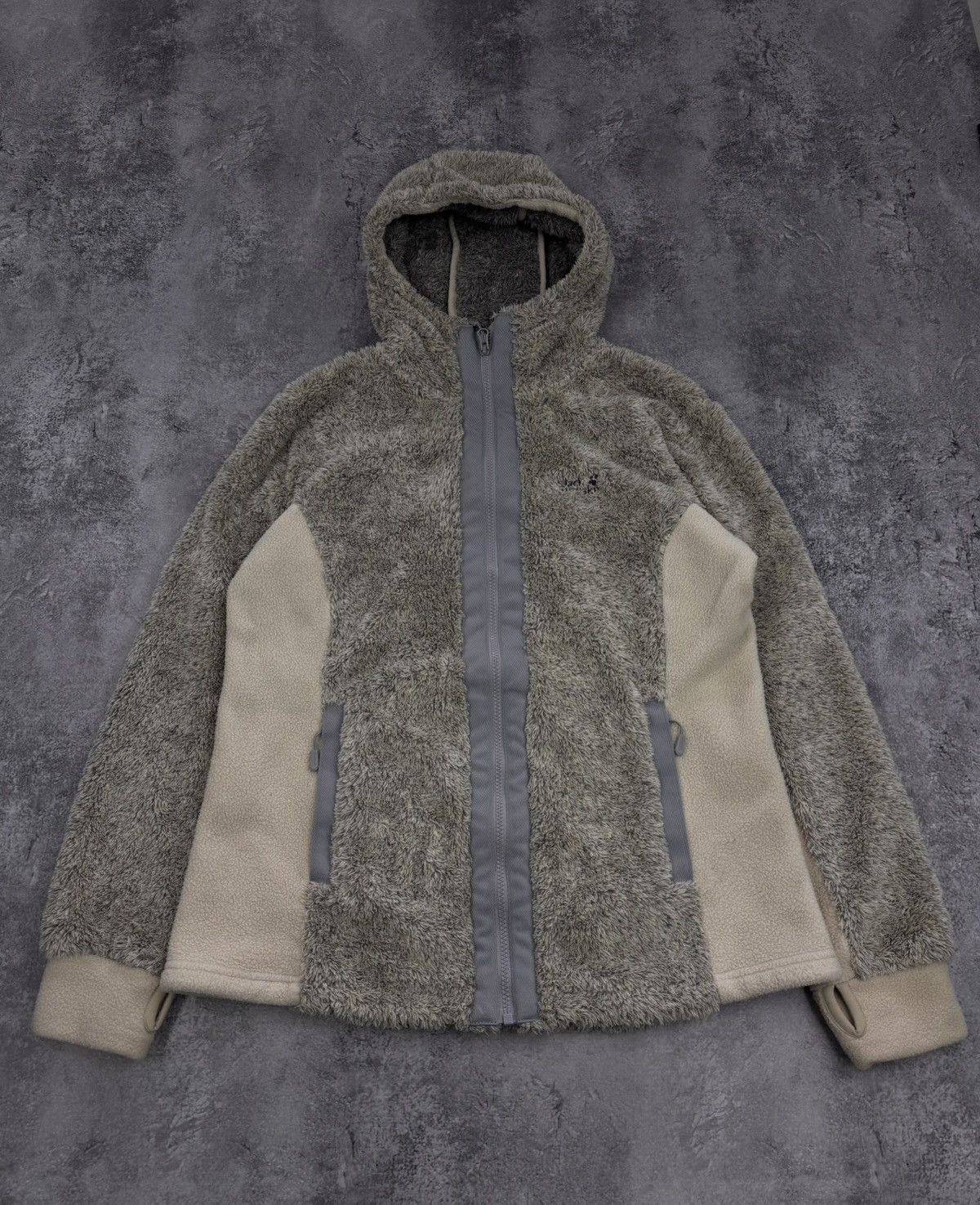 Jack Wolfskin Jack Wolfskin Women Sherpa Hooded Jacket OliveGrey Mix Beige Size L / US 10 / IT 46 - 1 Thumbnail
