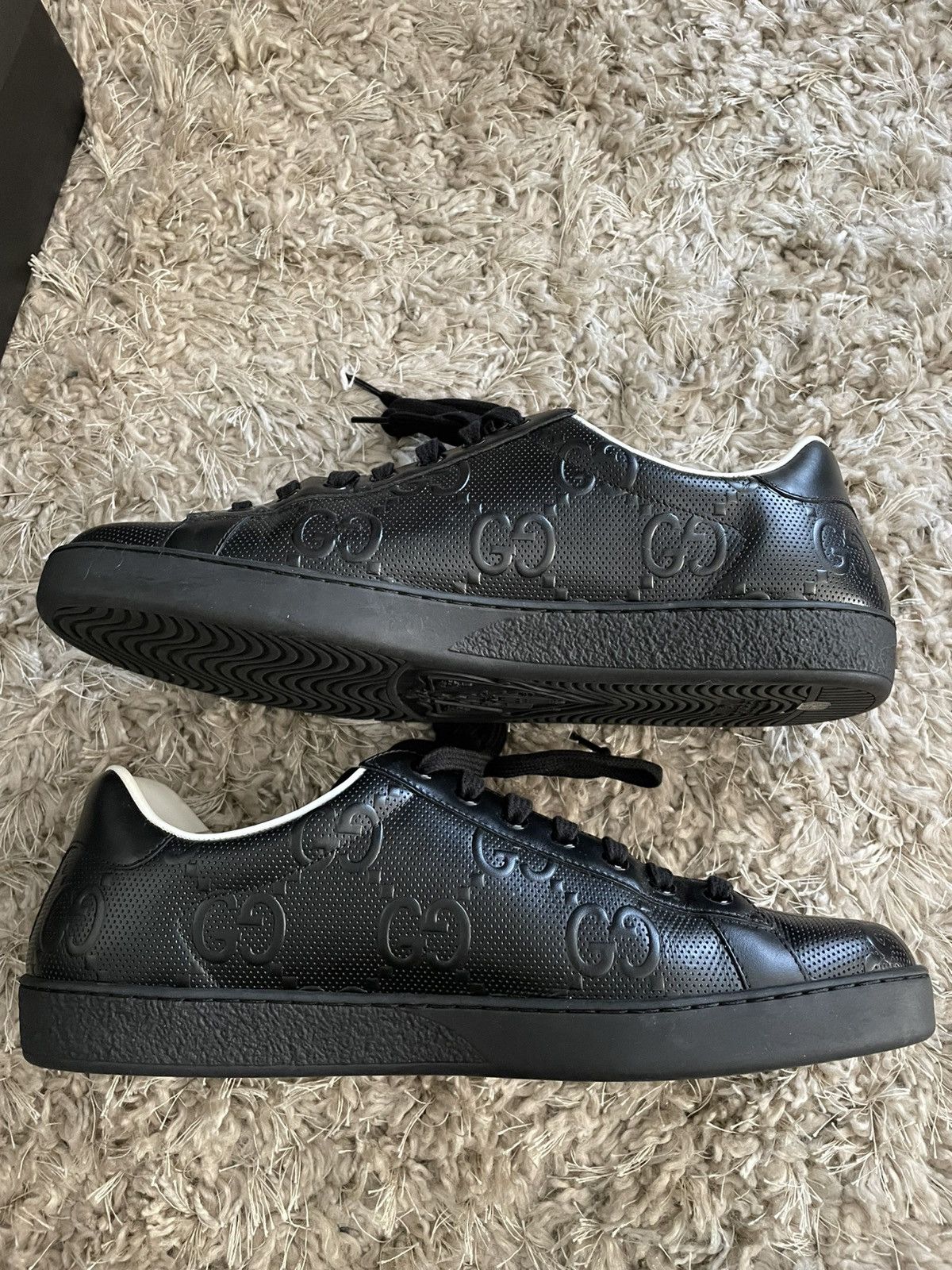 Gucci Gucci Ace Black GG Size US 10 / EU 43 - 3 Thumbnail