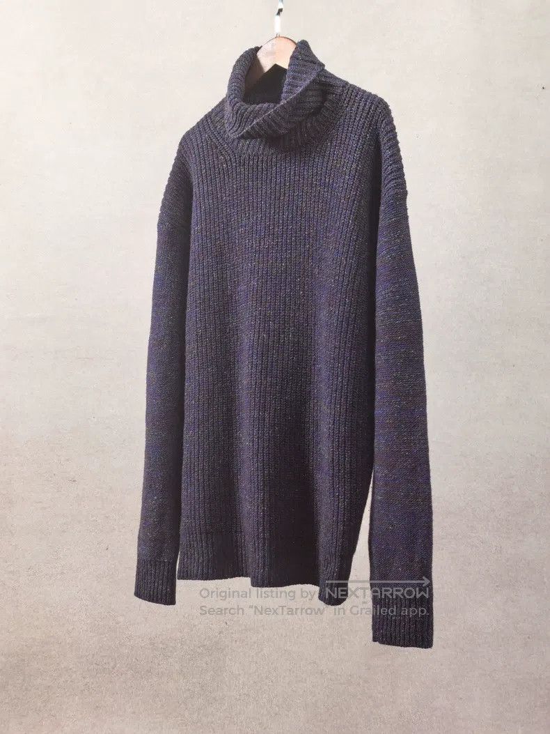 Issey Miyake Issey Miyake Dark Purple Mixed Silk Wool Turtleneck Sweate Size XL / US 12-14 / IT 48-50 - 1 Thumbnail