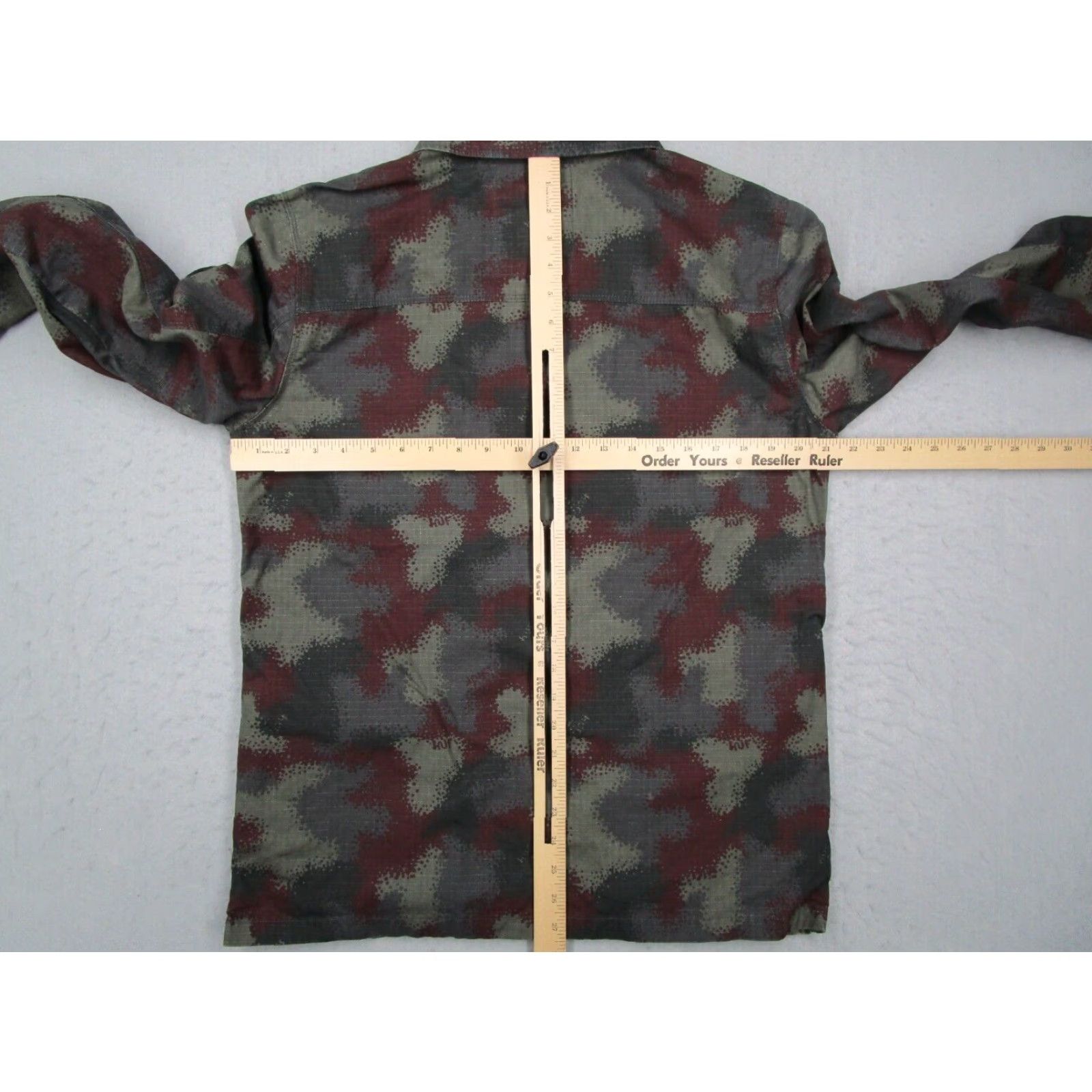 Huf HUF Shirt Mens M Green Camouflage Button-Up Woven Military Casual Workwear 100% Cotton Long Sleeve Logo Pockets Vintage No Size US M / EU 48-50 / 2 - 7 Thumbnail