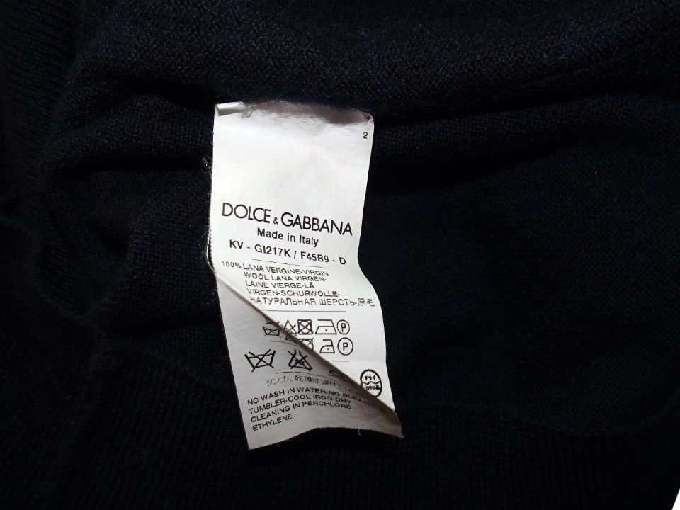 Dolce & Gabbana DOLCE AND GABBANA V-NECK VIRGIN WOOL SWEATER Size US S / EU 44-46 / 1 - 6 Thumbnail