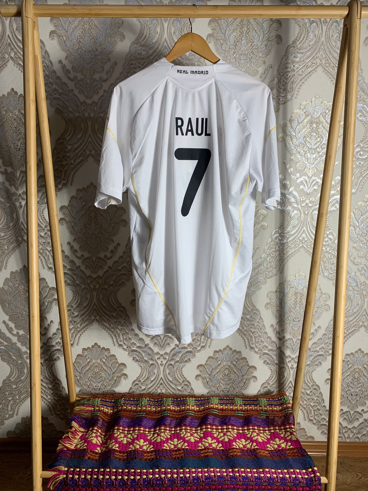 Pre-owned Real Madrid X Soccer Jersey Vintage Real Madrid Raul 7 Spain Soccer Jersey Y2k Drill 90's In White