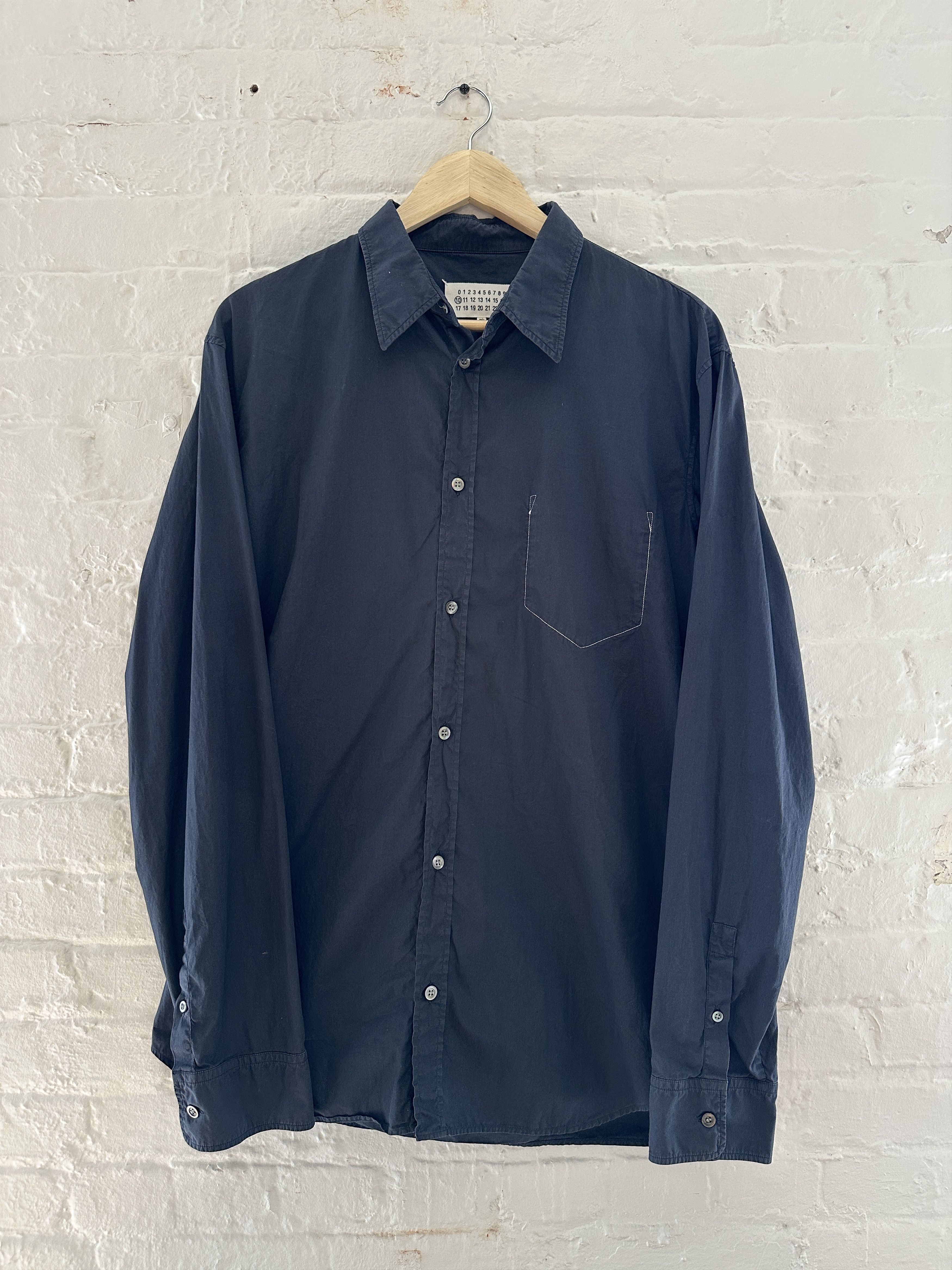 Maison Margiela Contrast Stitch Pocket Button Up Shirt