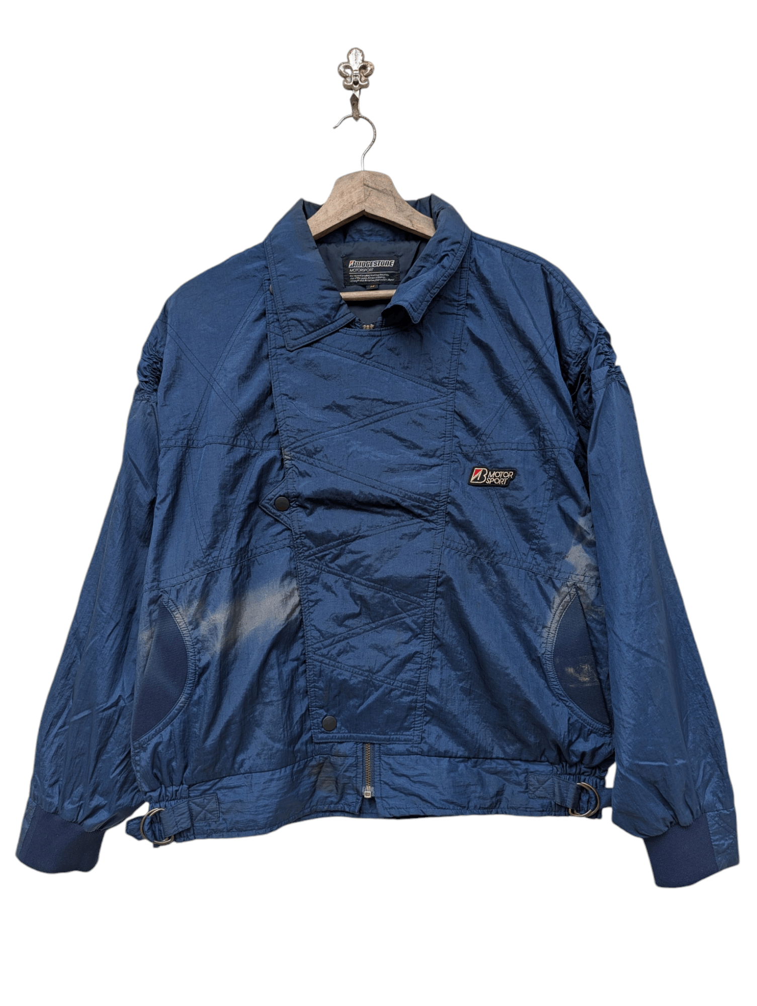 Japanese Brand VINTAGE BRIDGESTONE MOTORSPORTS BOMBER SWEATER Size US M / EU 48-50 / 2 - 2 Thumbnail