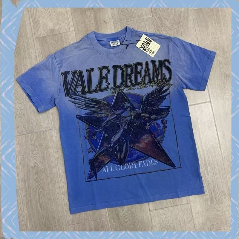 Vintage Gradient Blue Distressed Print Short-Sleeve T-Shirt Size US M / EU 48-50 / 2 - 1 Thumbnail