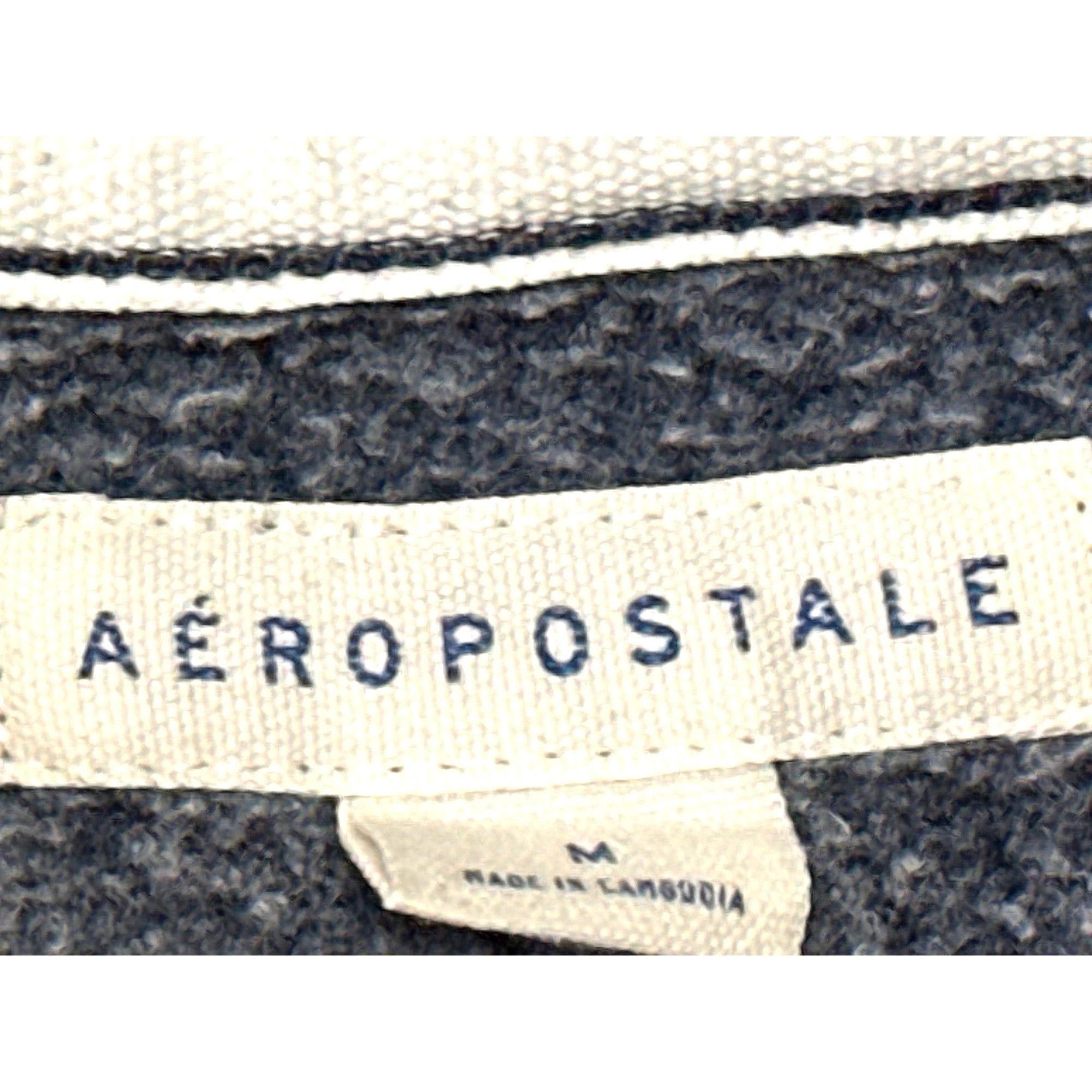 Aeropostale Aeropostale 87 Navy Blue Full Zip Hoodie Drawstring Hood Fr Size M / US 6-8 / IT 42-44 - 5 Thumbnail