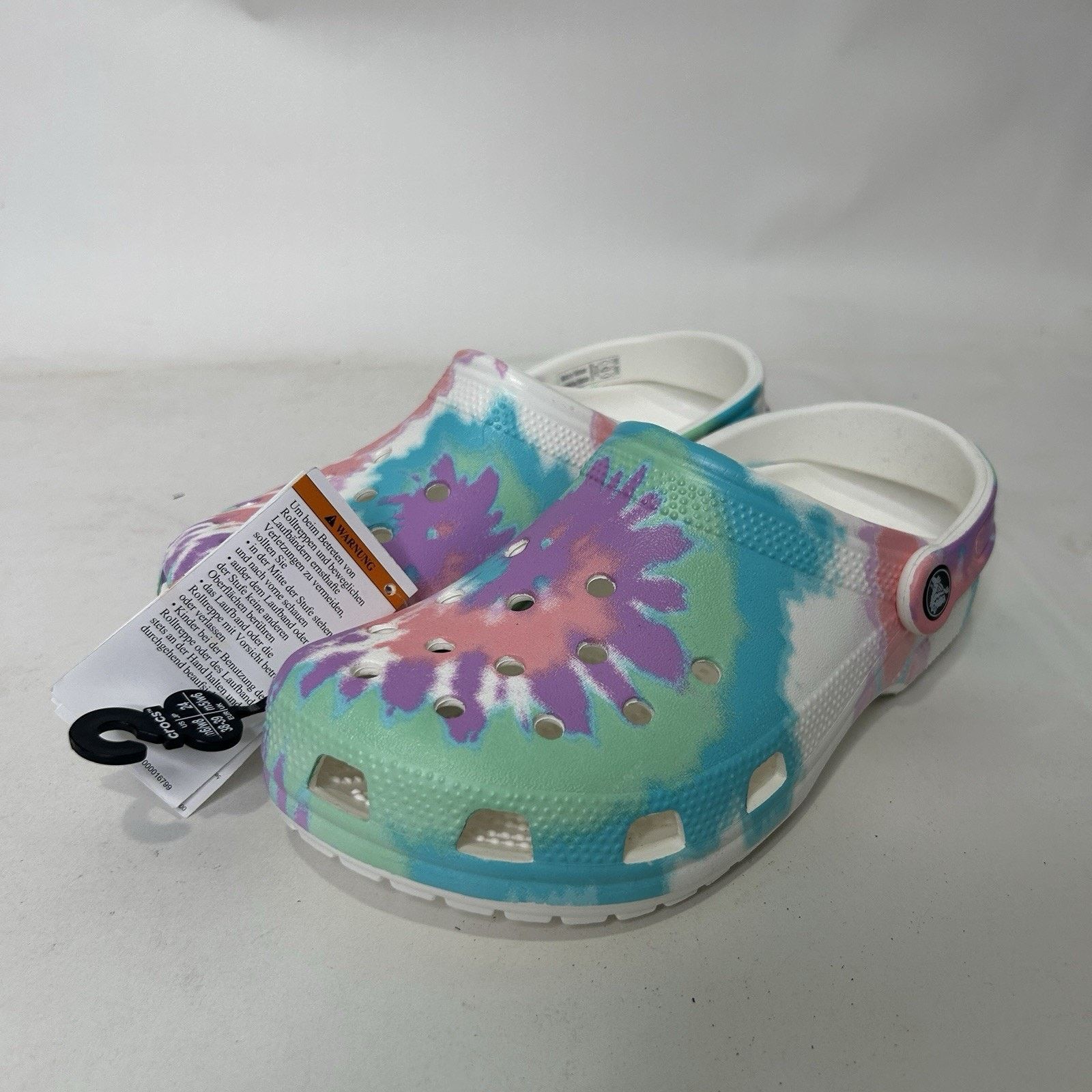 Crocs Crocs Classic Pastel Tie Dye Graphic Clog “Fresco” Size US 8 / IT 38 - 3 Thumbnail