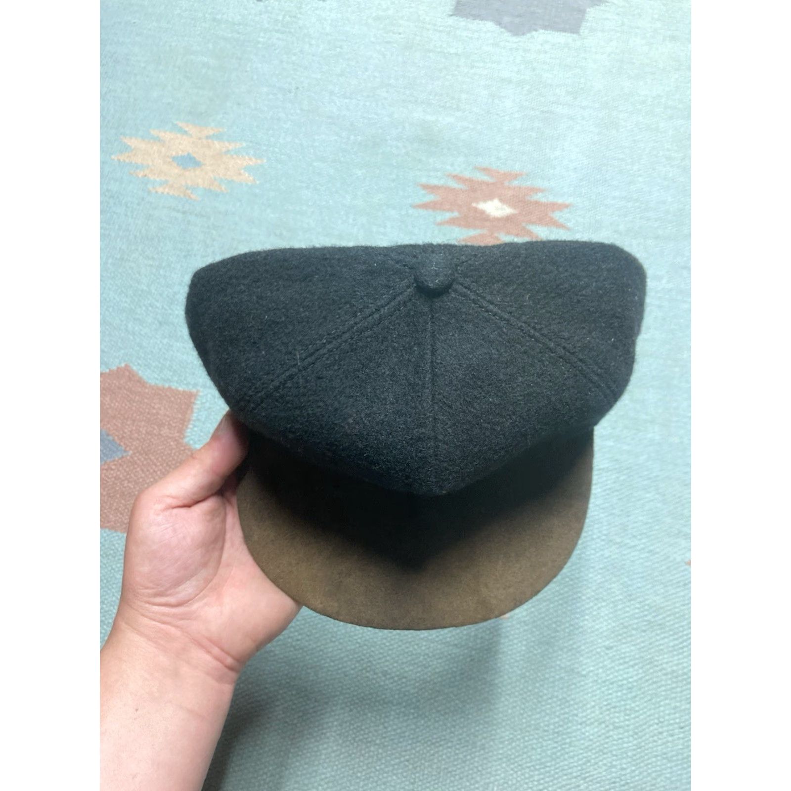 Vintage VINTAGE Adventure Bound SnapBack Hat Wool Cap Men Adjustable Black USA Leather Suede Brim Sports Club Size ONE SIZE - 4 Thumbnail