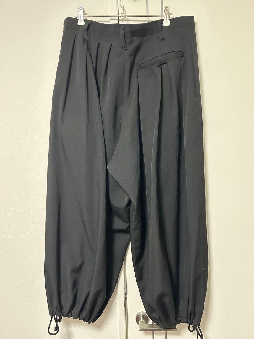 Yohji Yamamoto POUR HOMME 25ss WOOL GABARDINE BALLON PANTS HP-P13-100 Size US 35 - 2 Thumbnail