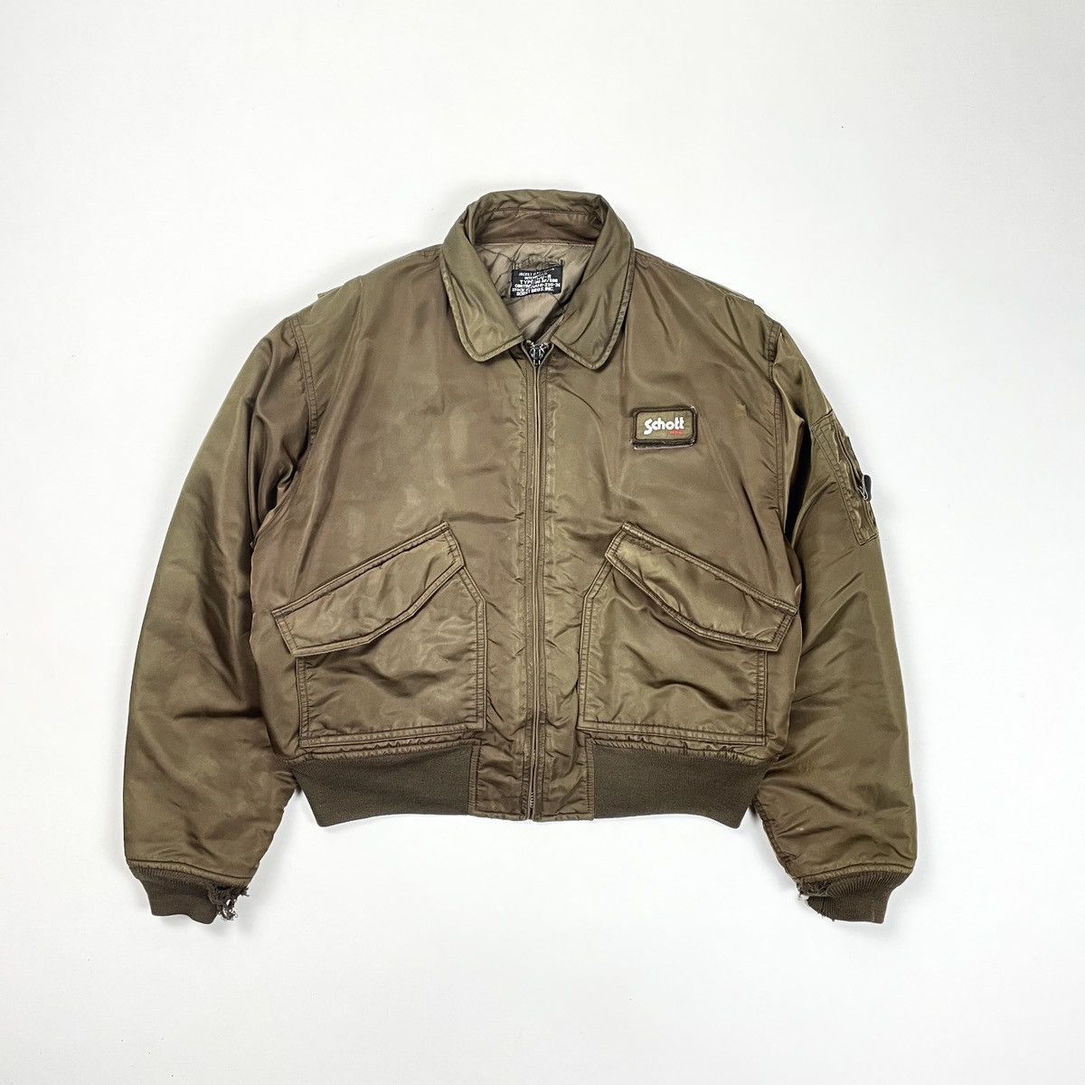 Schott Schott Vintage Trashed CWU-R Type Flying Bomber Jacket | Grailed