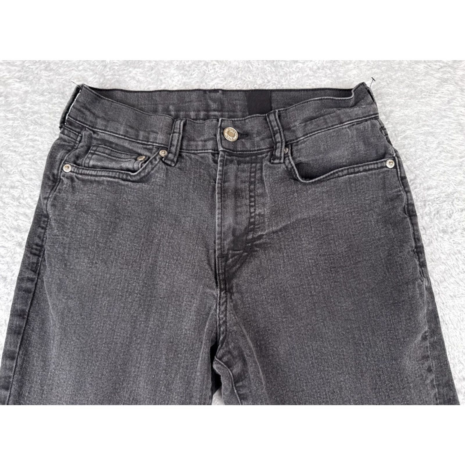 Denime &Denim Jeans Womens 28 Black Skinny Low Rise Stretch Denim Cotton Blend 26x29 5-Pocket Logo Embroidered Button Regular Womens Jeans Size 28" / US 6 / IT 42 - 4 Thumbnail