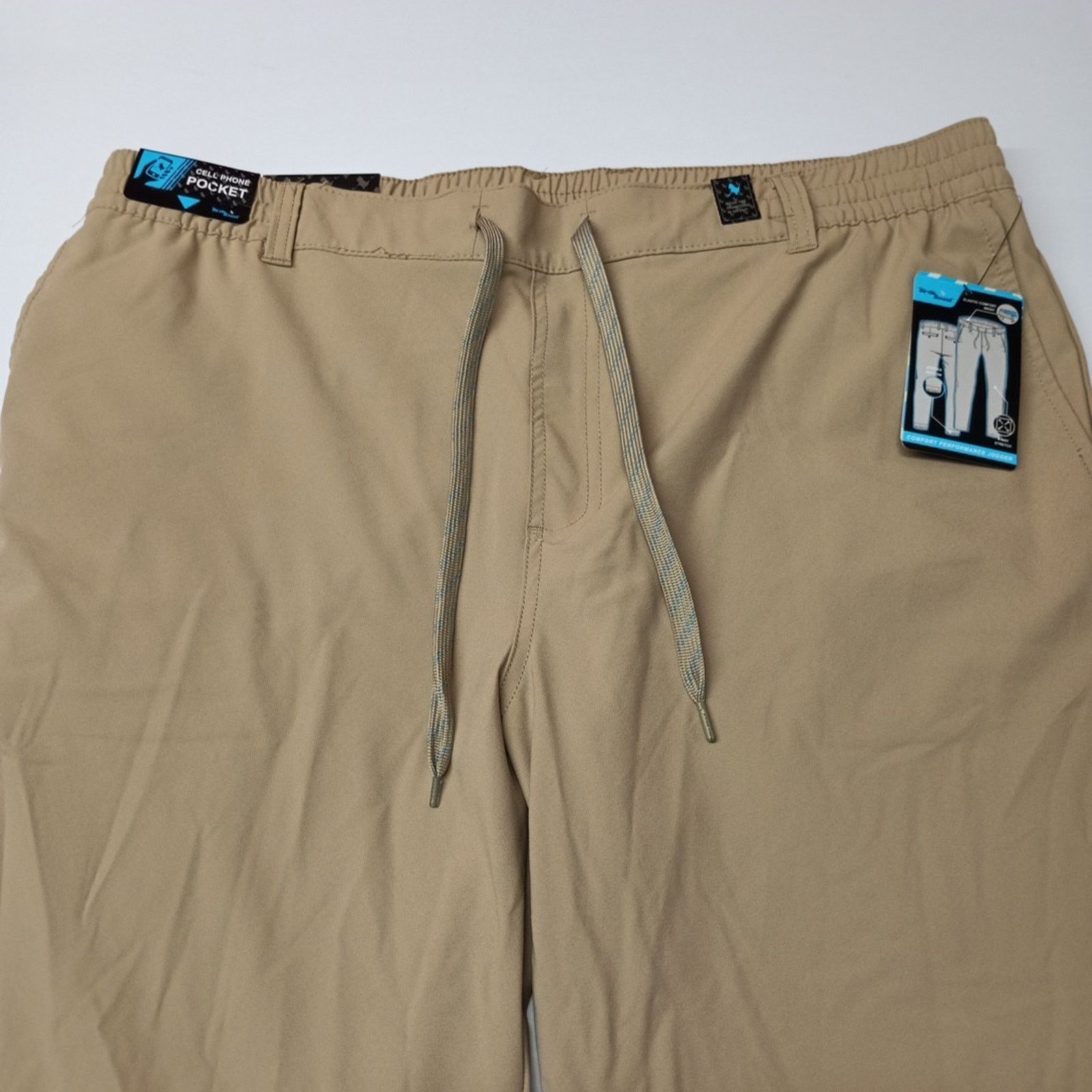 Other Birdie Bound Golf Joggers Men's XL Khaki Stretch Drawstring Size US 38 / EU 54 - 5 Thumbnail