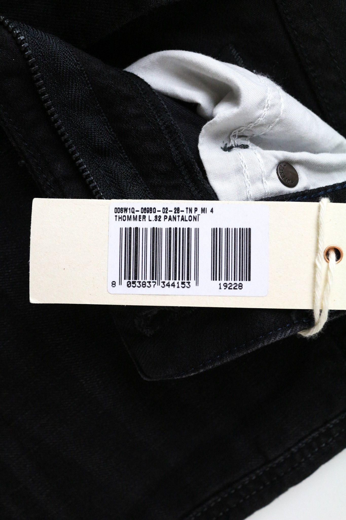 Diesel THOMMER 069BG W28/L32 Black Slim Skinny Zip 86905 Size US 28 / EU 44 - 5 Thumbnail