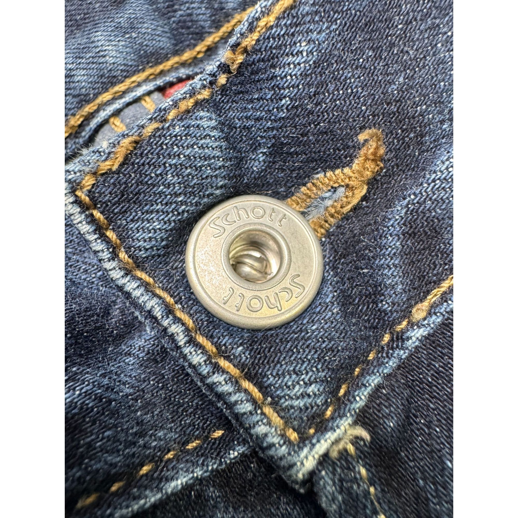 Schott Schott One Star Dark Denim Jeans Pants (Y1138) Size US 31 - 4 Thumbnail