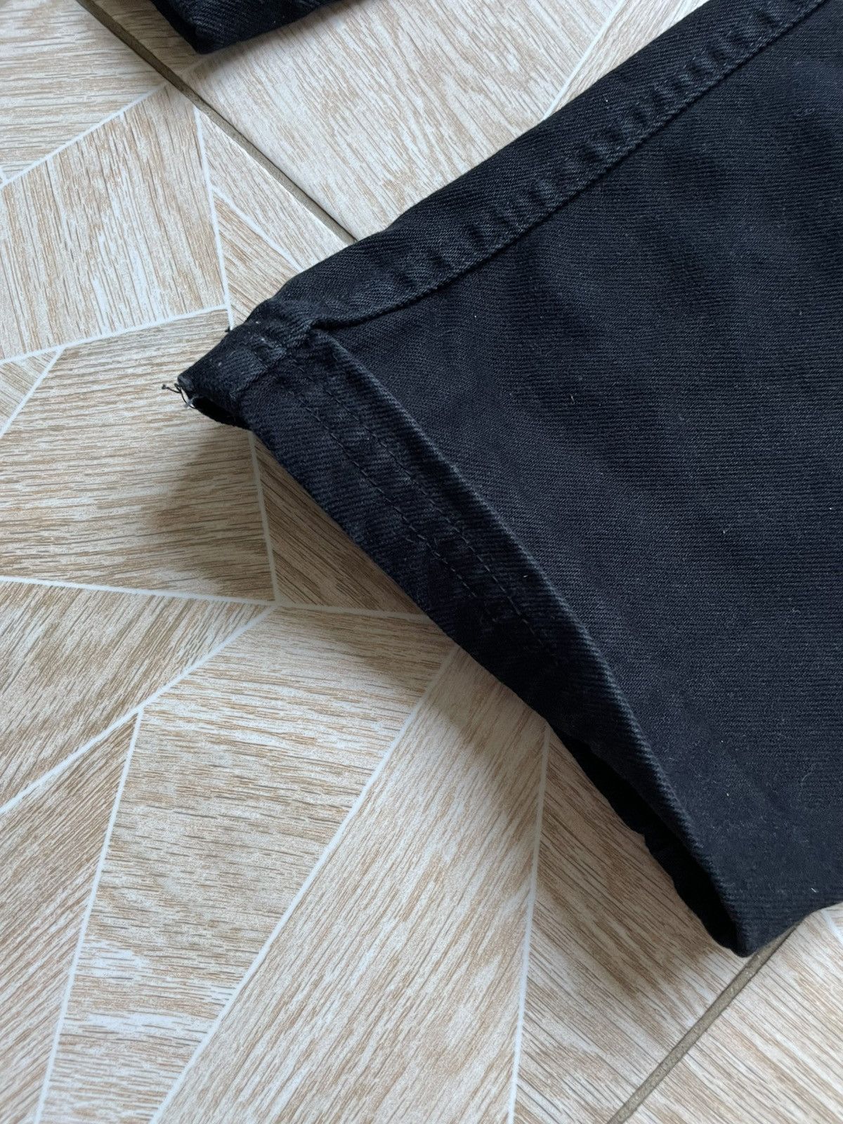 Diesel Y2K Archive Vintage Diesel Saddle Trade Mark 32 Black Denim Size US 32 / EU 48 - 13 Thumbnail