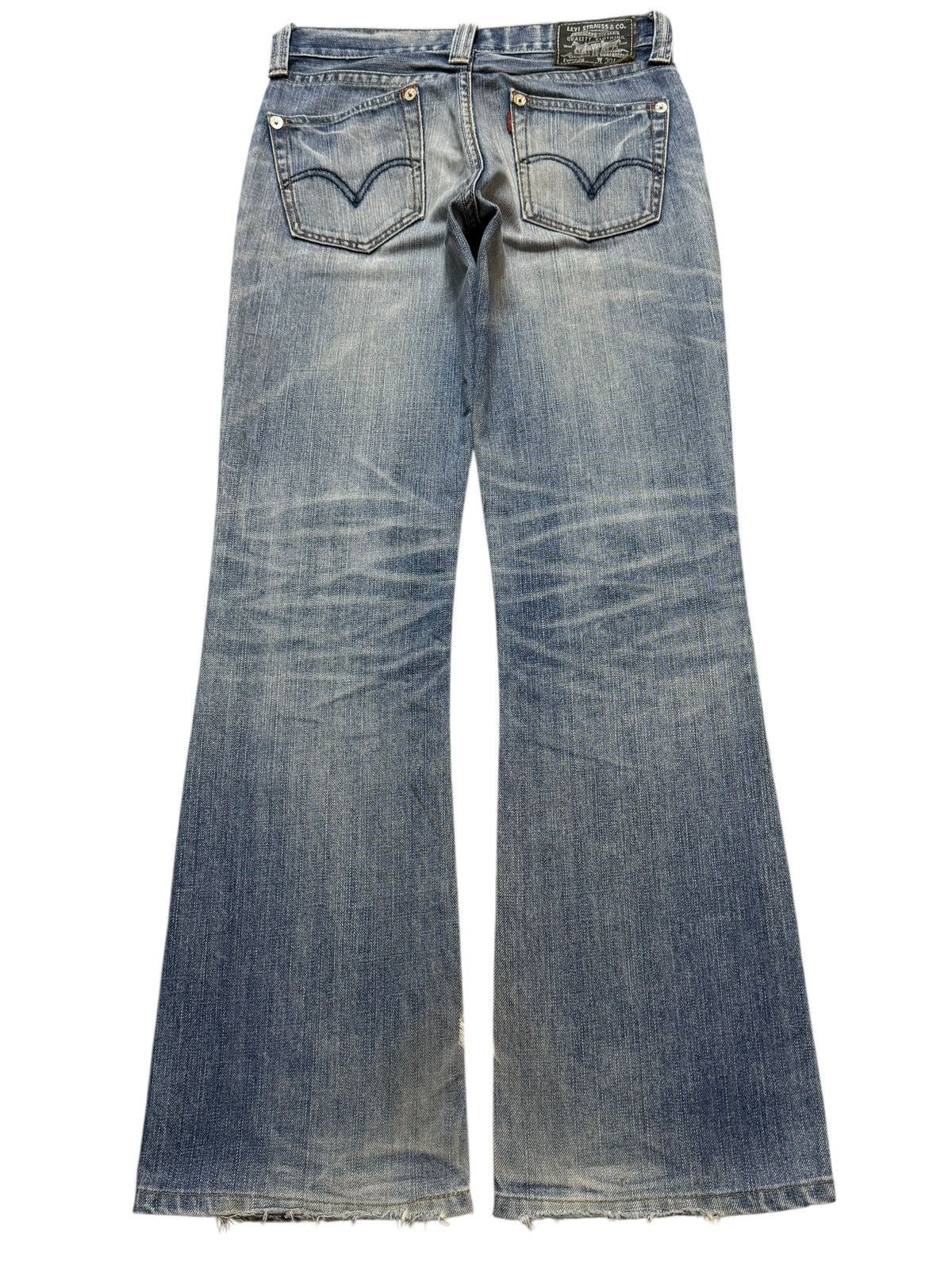 Levi's Vintage Y2K Levis 708 Faded Wash Whiskers Wide Leg Bootcut Size US 30 / EU 46 - 2 Thumbnail