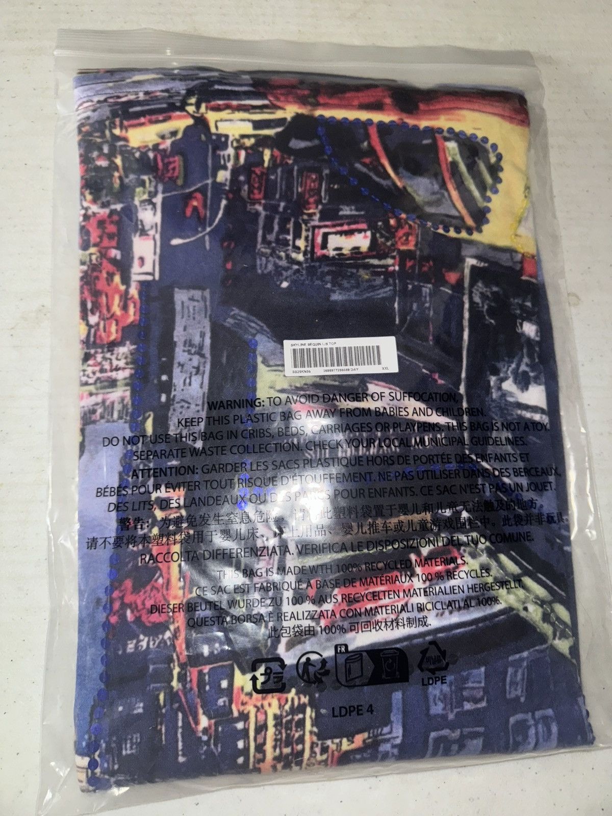 Supreme Skyline Sequin L/S Top M