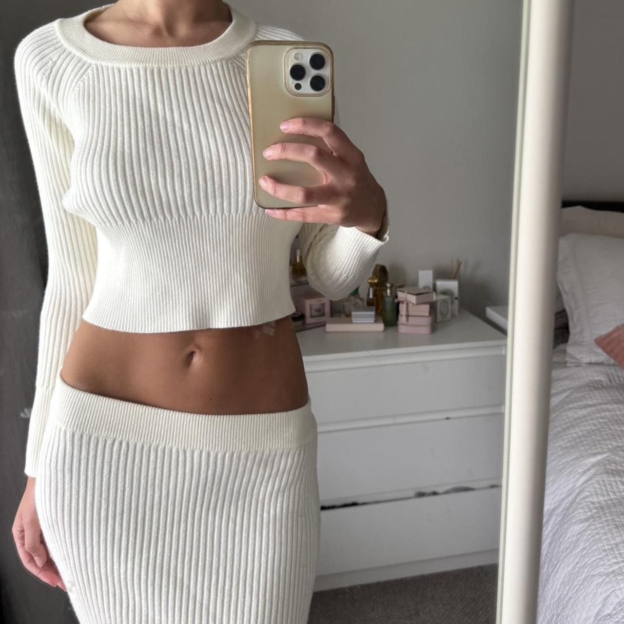 Other Whyte Valentine Cream Knit Set Size S / US 4 / IT 40 - 2 Thumbnail