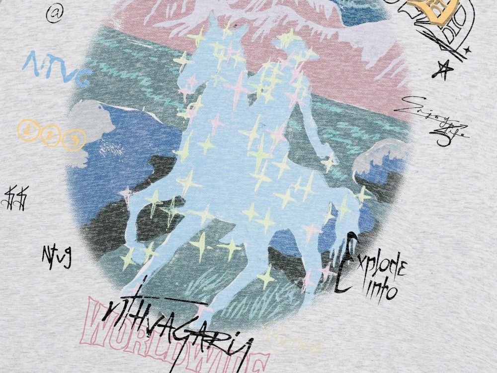 Japanese Brand Men's Short-Sleeve T-Shirt with Graffiti Character Print Size US M / EU 48-50 / 2 - 4 Thumbnail