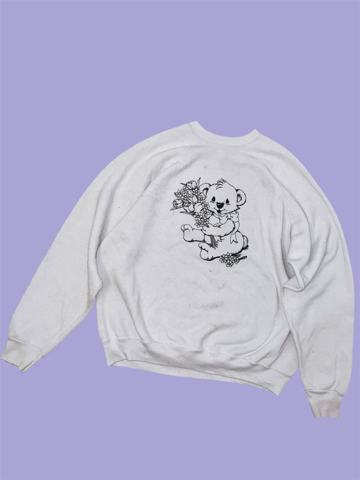 Vintage vintage teddy bear sweatshirt Size L / US 10 / IT 46 - 1 Thumbnail