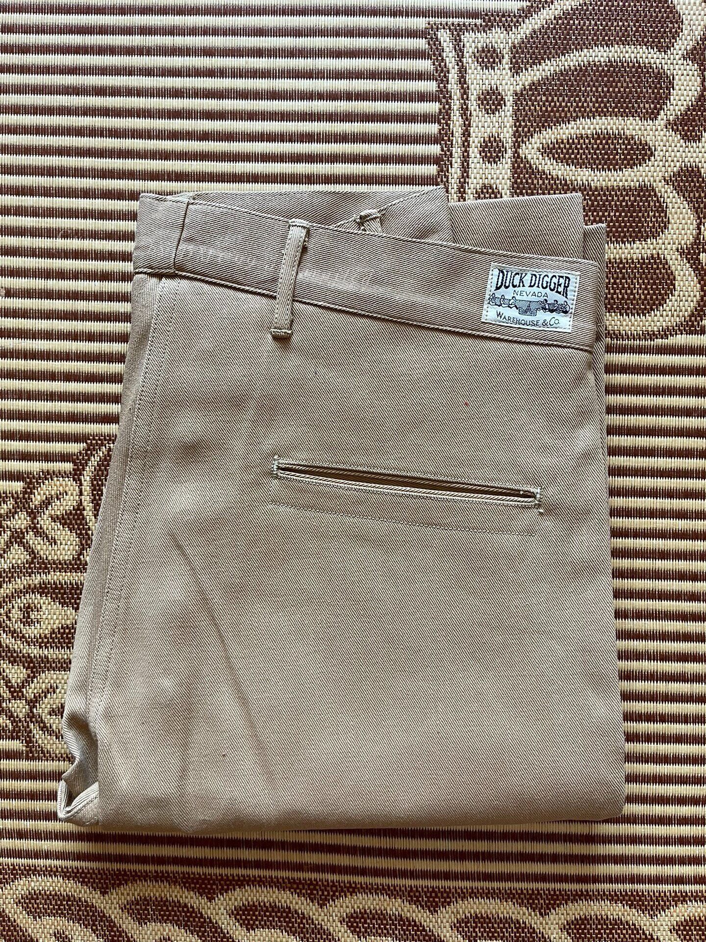 Warehouse & Co. Warehouse Duck Digger Khaki Casual Pants Size US 32 / EU 48 - 1 Thumbnail