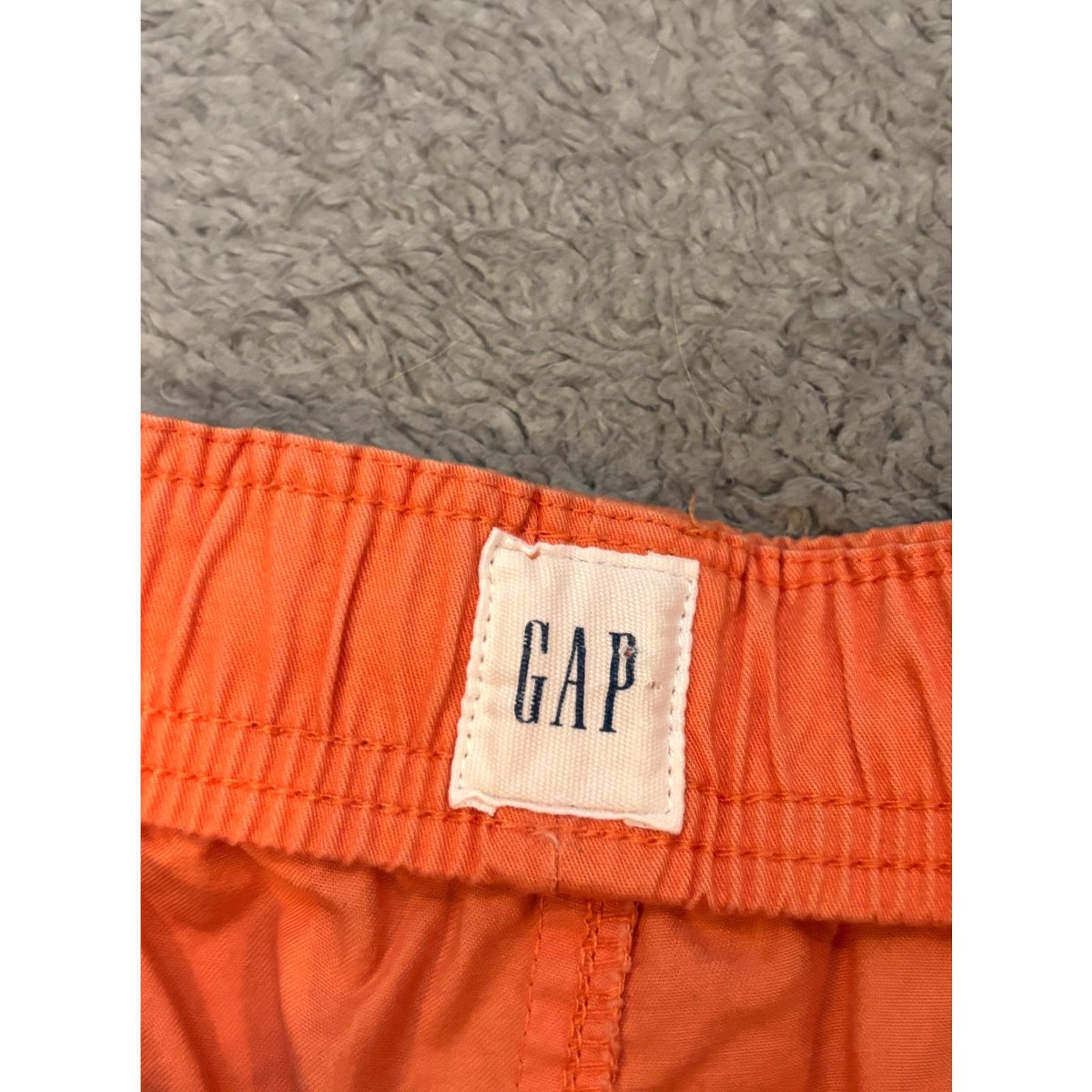 Gap Gap Shorts Mens M Orange 9" Inseam Lightweight Chino Elastic Waist Pockets Solid Drawstring Casual Mens Size US 31 - 2 Thumbnail