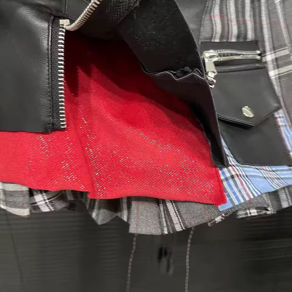 Other Patchwork Streetwear Retro Irregular Plaid Mini Skirt Y2k Size 26" / US 2 / IT 38 - 6 Thumbnail