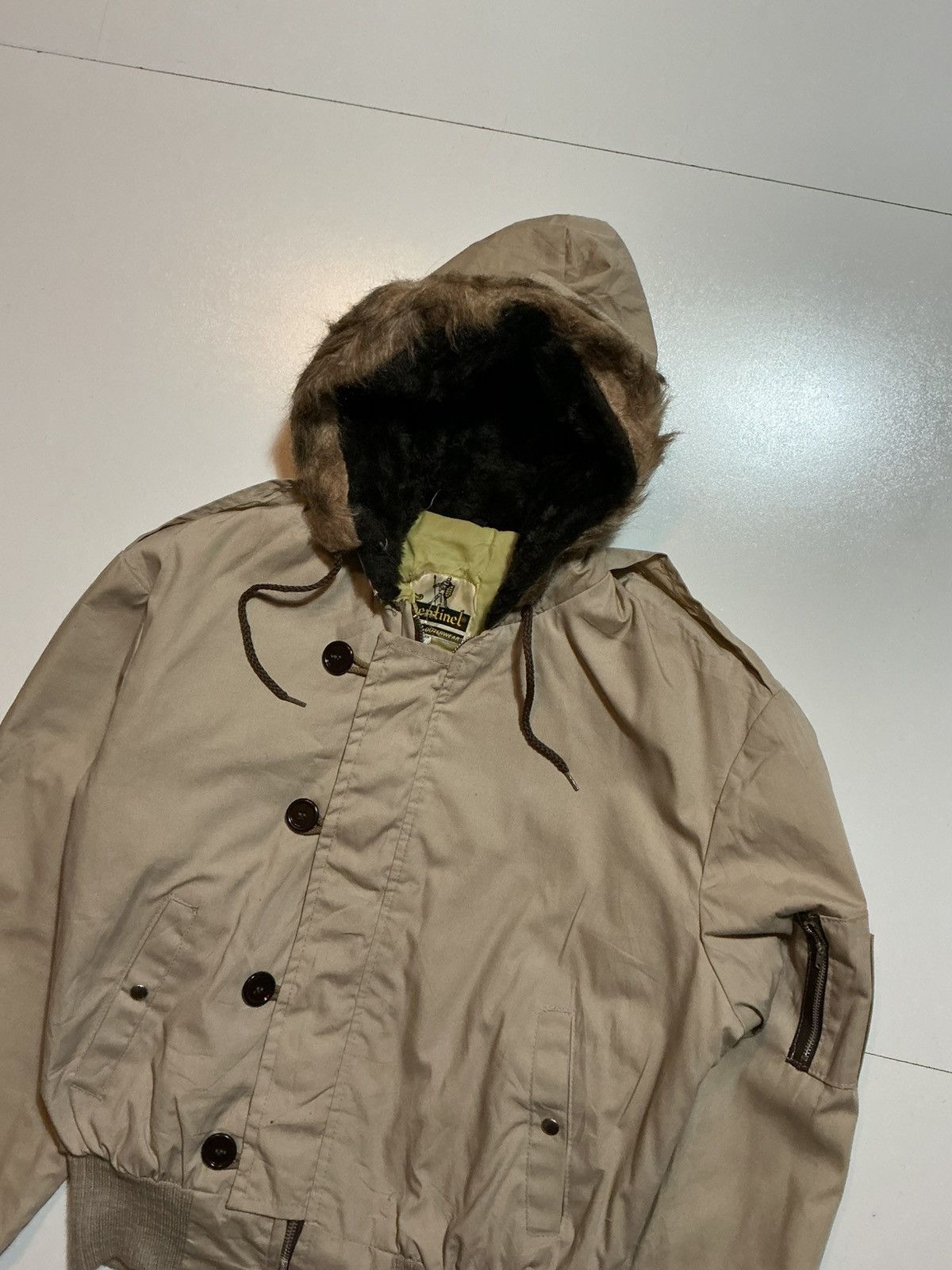 Vintage Vintage 70s 80s Sentinel YKK Zip Faux Fur Bomber Jacket Size US M / EU 48-50 / 2 - 5 Thumbnail