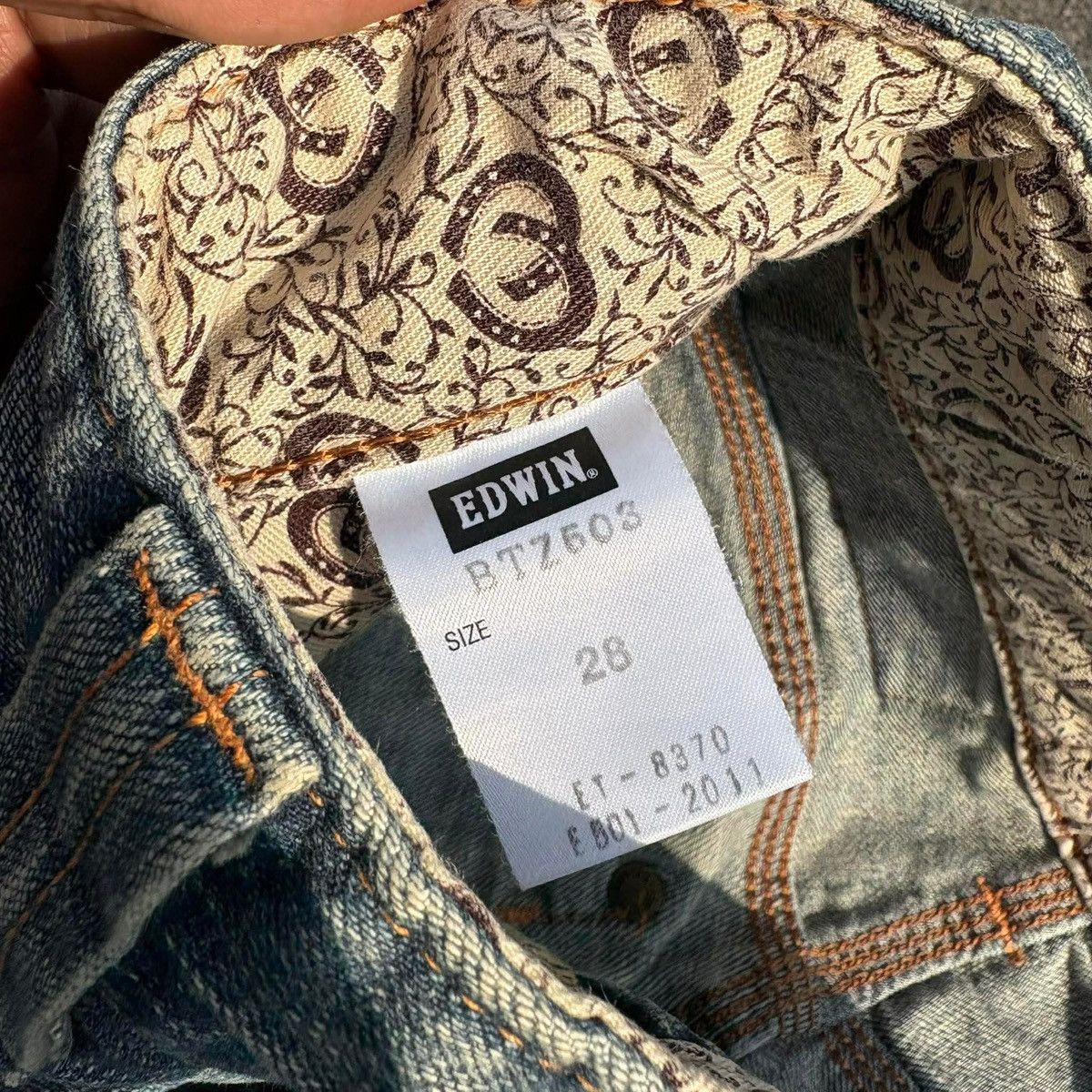 Edwin EDWIN 503 Blue Trip Distressed Denim Jeans Bootcut Vintage Size US 30 / EU 46 - 3 Thumbnail