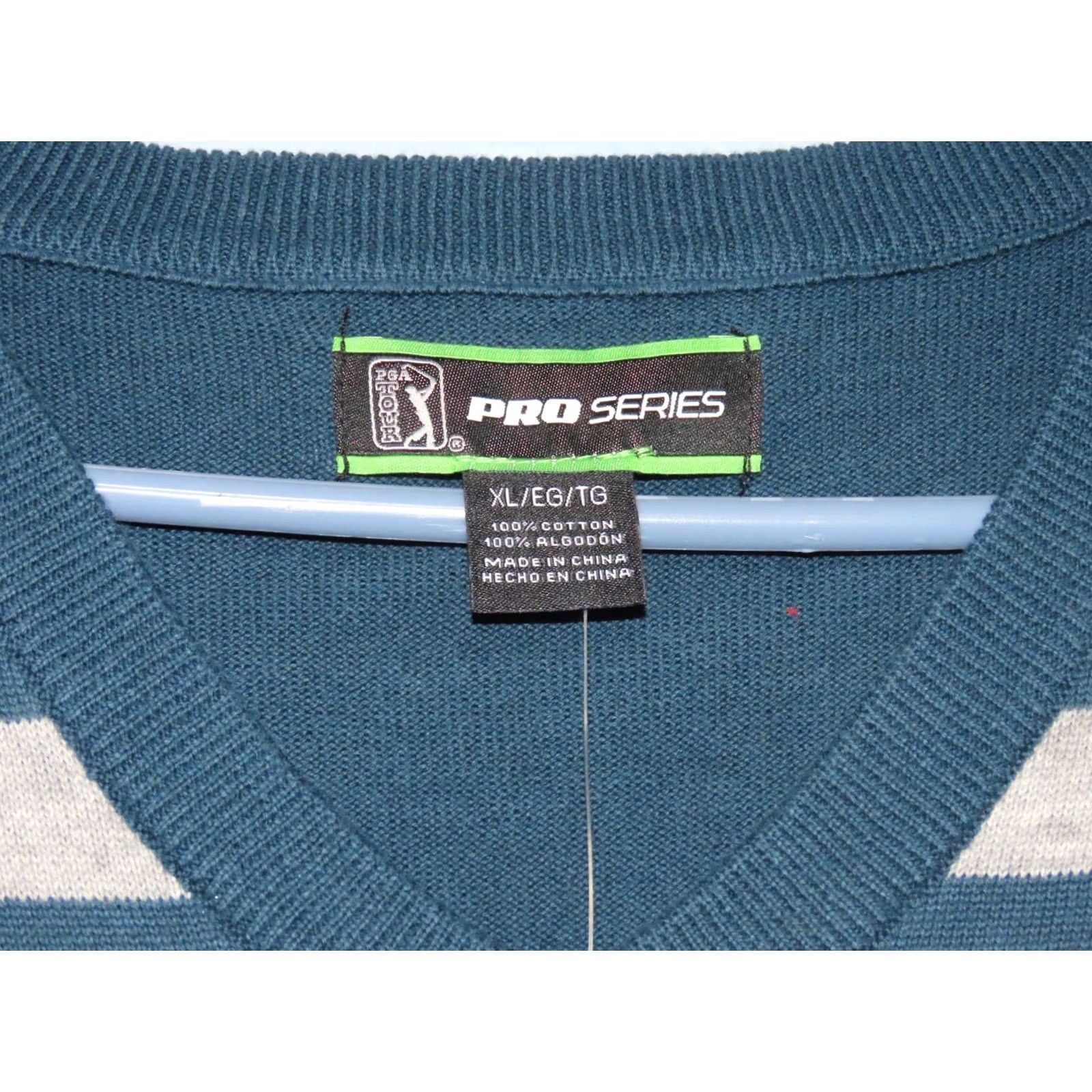 PGA Tour PGA TOUR Sweater Vest Mens XL Legion Blue V-Neck Striped All Seasons Lightweight Golf Theme NWT Size US XL / EU 56 / 4 - 5 Thumbnail