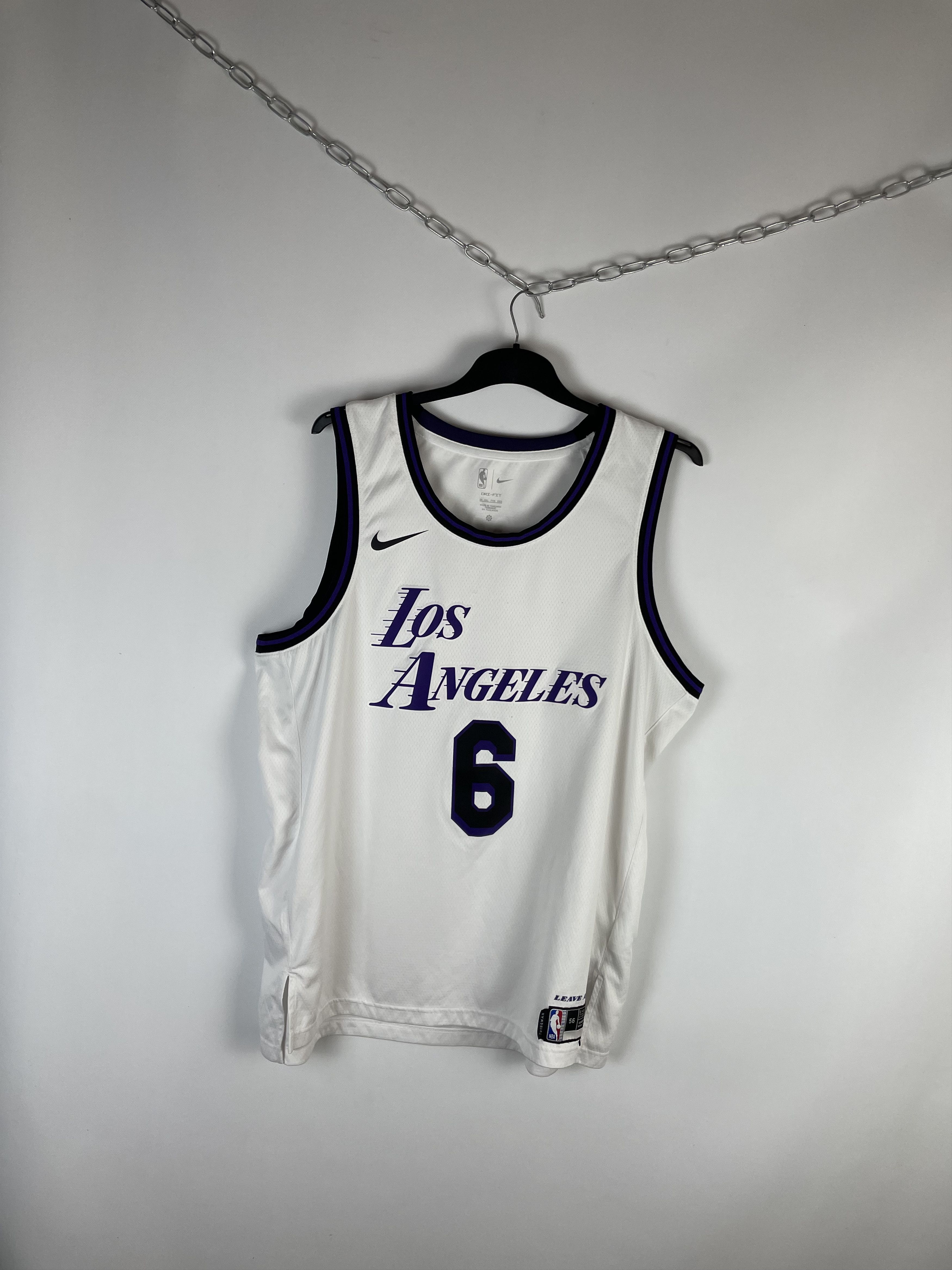 NBA Nike Los Angeles LA 6 James jersey Size US XXL / EU 58 / 5 - 2 Thumbnail