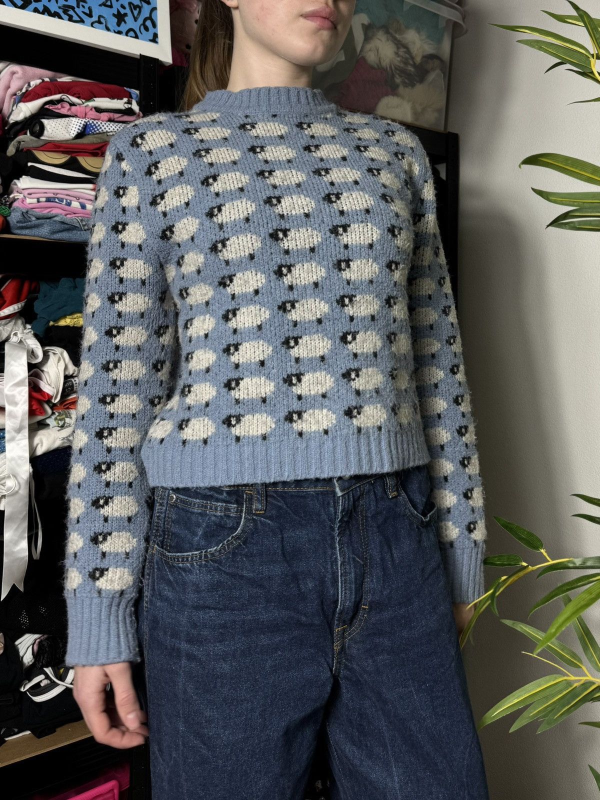 Vintage VINTAGE SHEEP CUTE KNITTED SWEATER Size S / US 4 / IT 40 - 4 Thumbnail