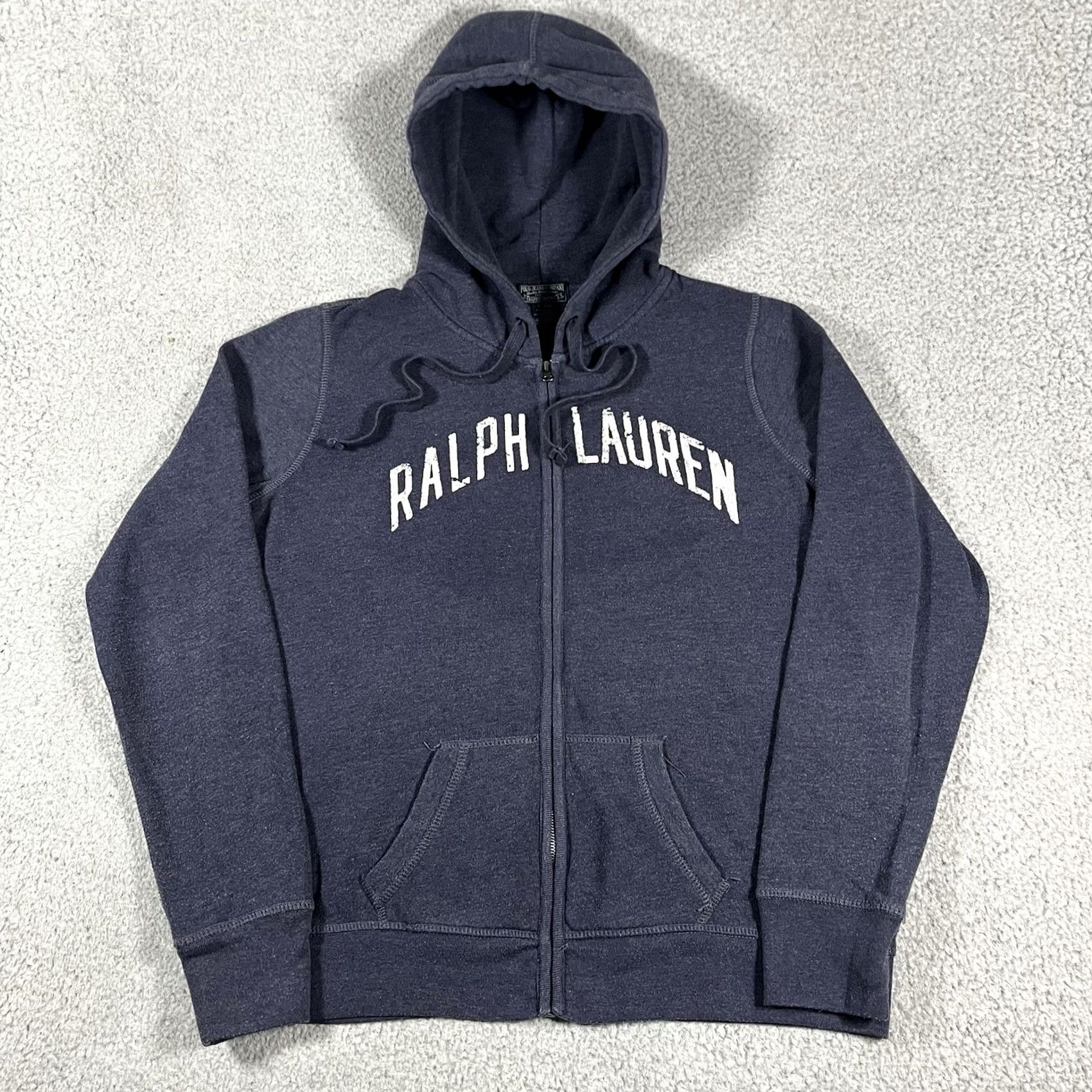 Polo Ralph Lauren VINTAGE Polo Ralph Lauren Hoodie Mens XL Full Zip Sweatshirt Y2K 67 Blue Size US XL / EU 56 / 4 - 2 Thumbnail