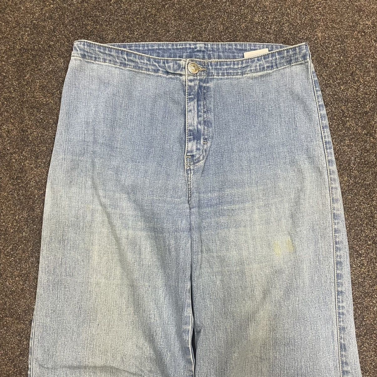 Vintage Vintage Y2K Baggy Wide Leg Flared Jeans Skate Thrashed 30 Size US 30 / EU 46 - 4 Thumbnail