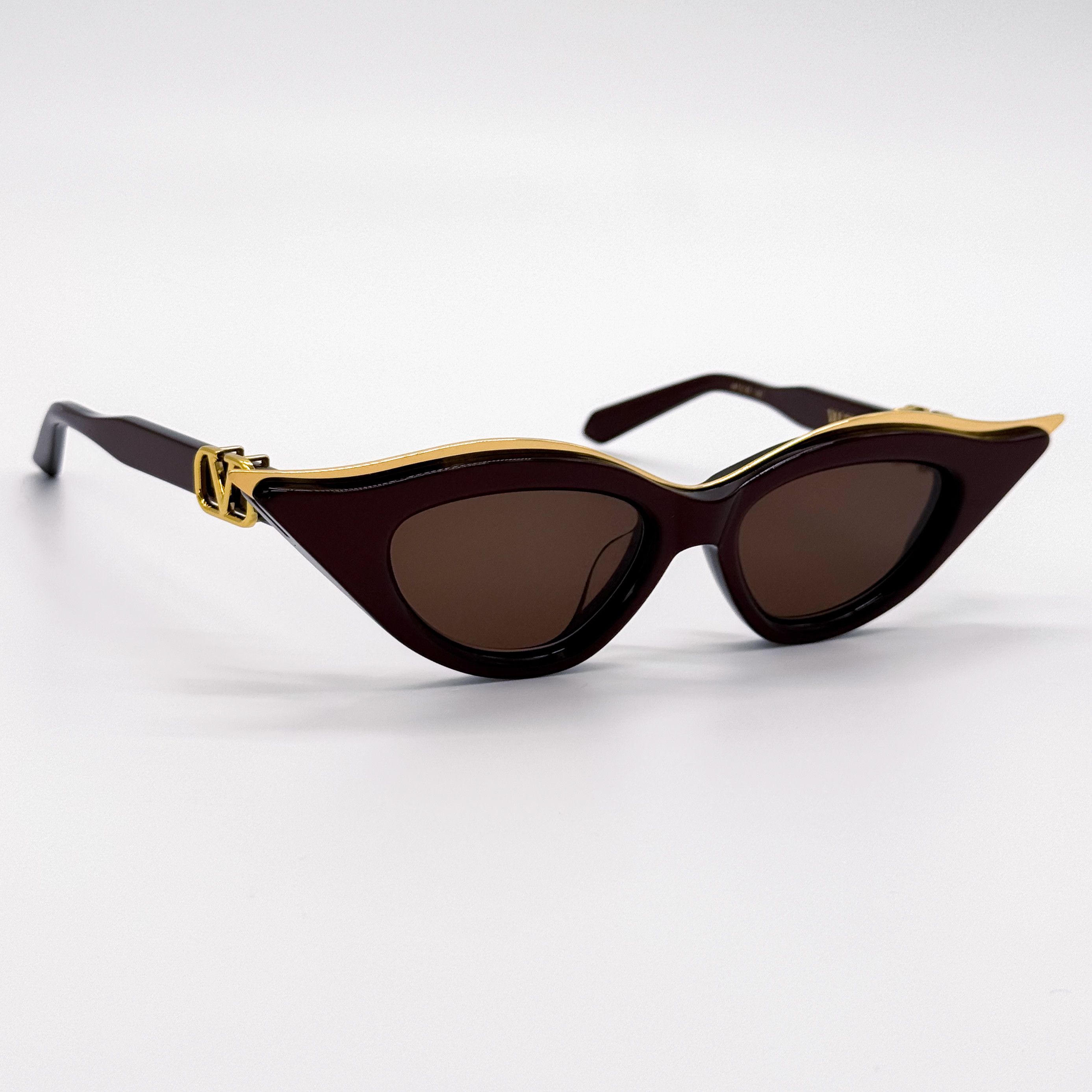 Valentino NEW VALENTINO V-GOLDCUT VLS-114B BORDEAUX CAT EYE SUNGLASSES Size ONE SIZE - 8 Thumbnail