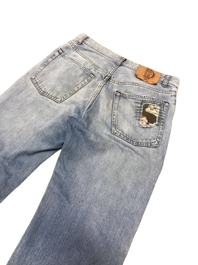 Japanese Brand Vintage KaraKuri Tamashi Koi Fish Embroidery Jeans Size US 32 / EU 48 - 11 Thumbnail