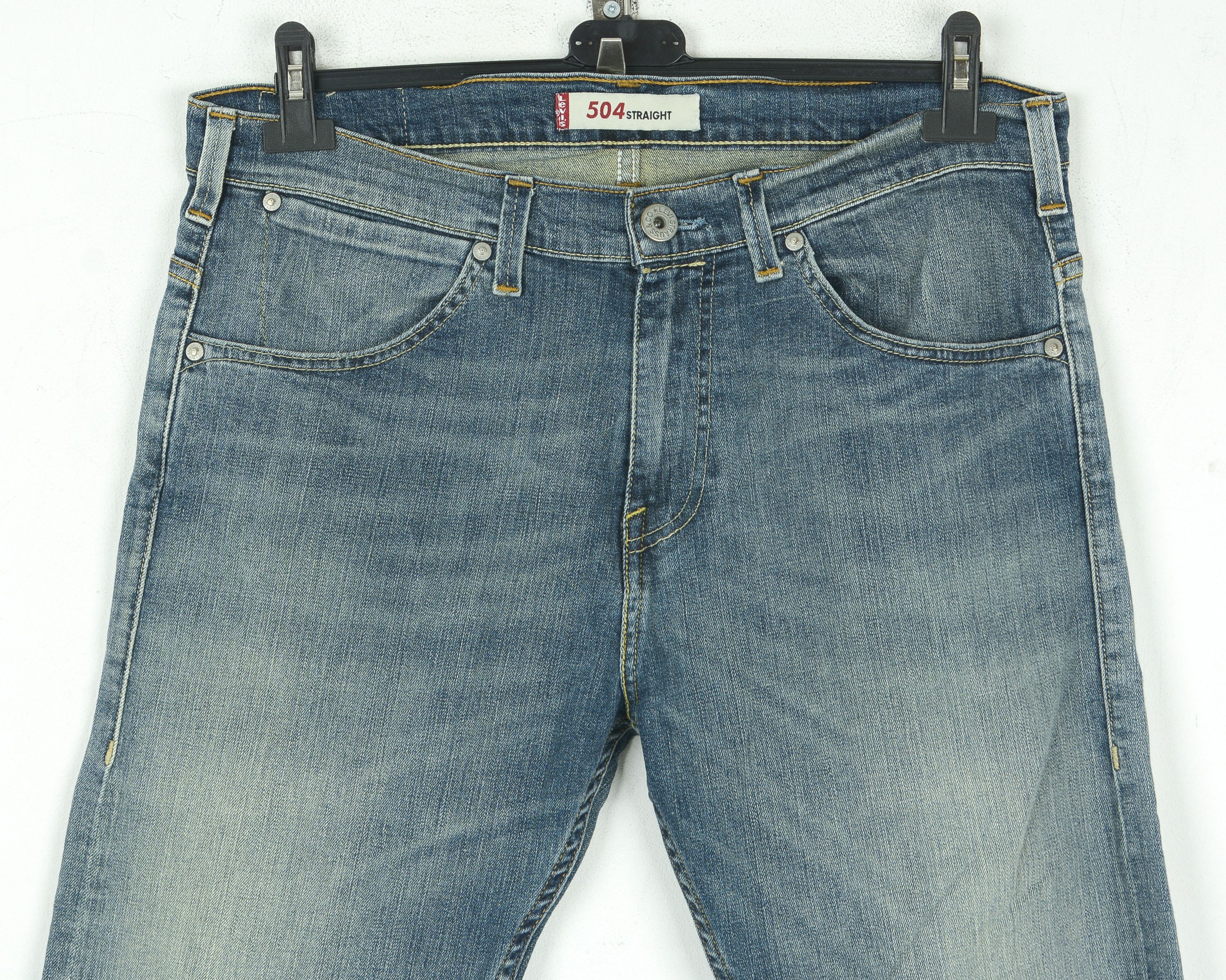 Levi's 504 Mens W34 L29 Regular Straight Jeans Pants Denim Trousers Size US 34 / EU 50 - 3 Thumbnail