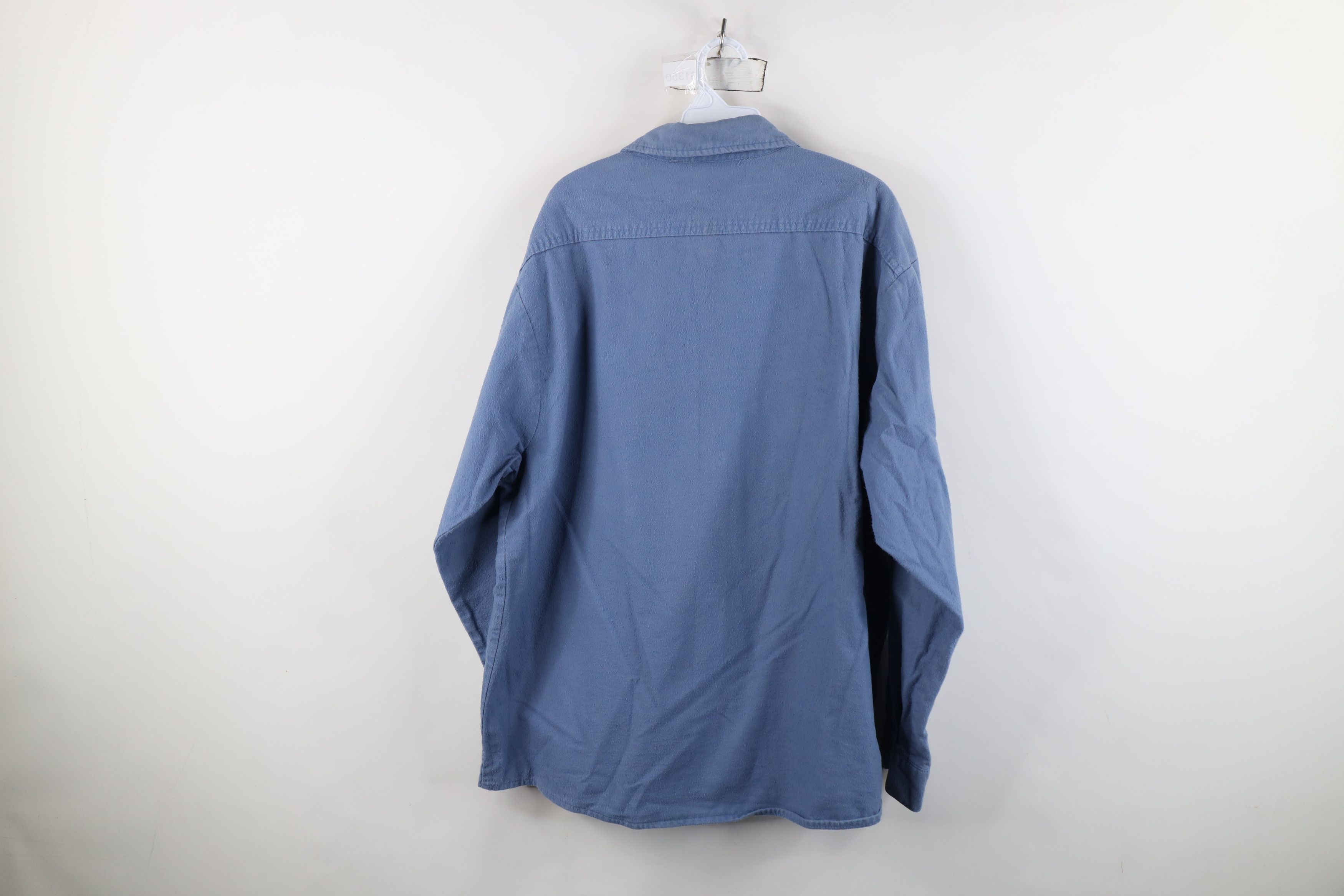 FiveBrother Vintage 90s Five Brother Chamois Cloth Button Shirt Blue USA Size US XXL / EU 58 / 5 - 12 Thumbnail