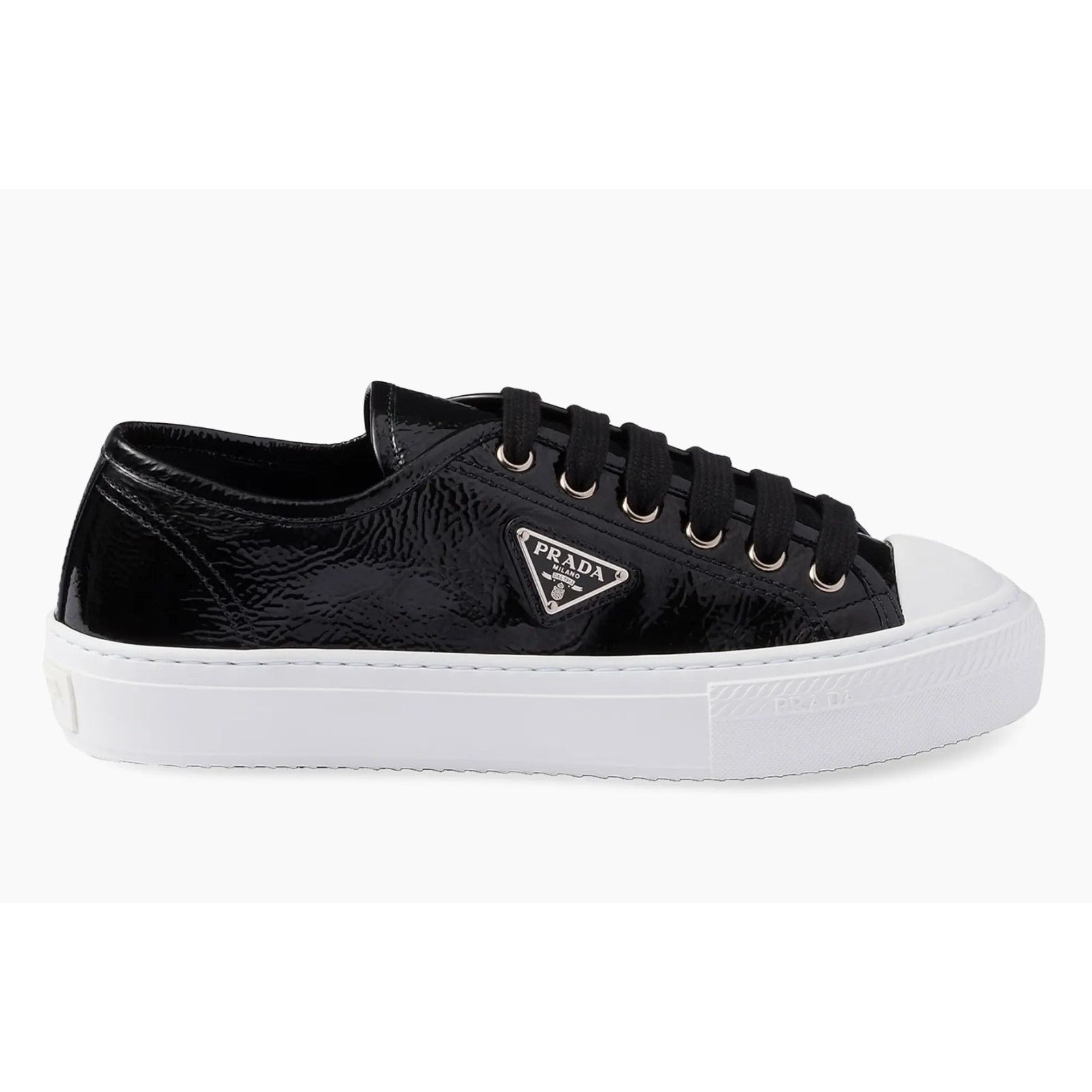 Prada Prada Smash Naplak Logo Flat Low Top Trainer Sneaker 39 Size US 9 / IT 39 - 3 Thumbnail